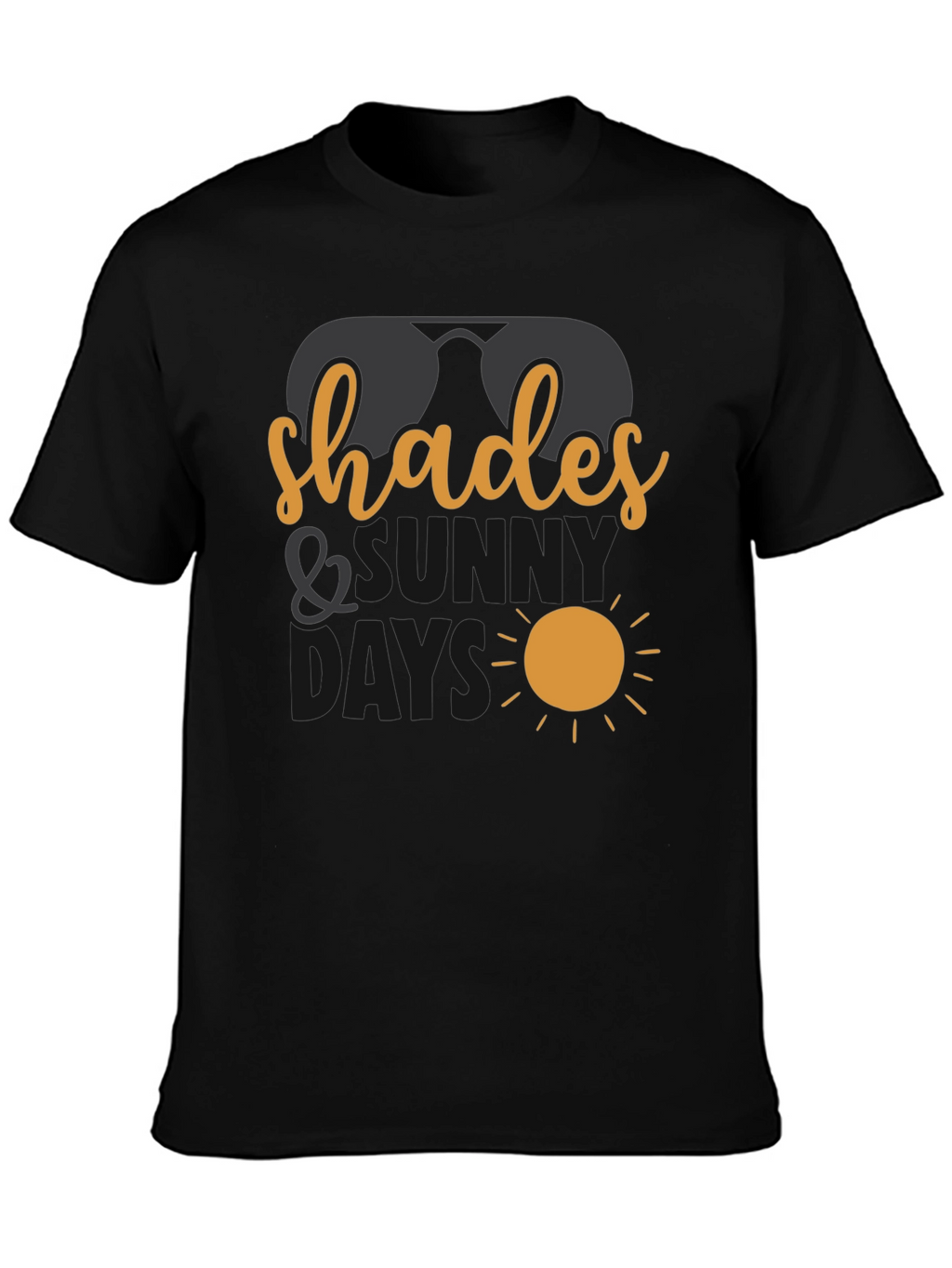 Shades and Sunny Days Black T-Shirt