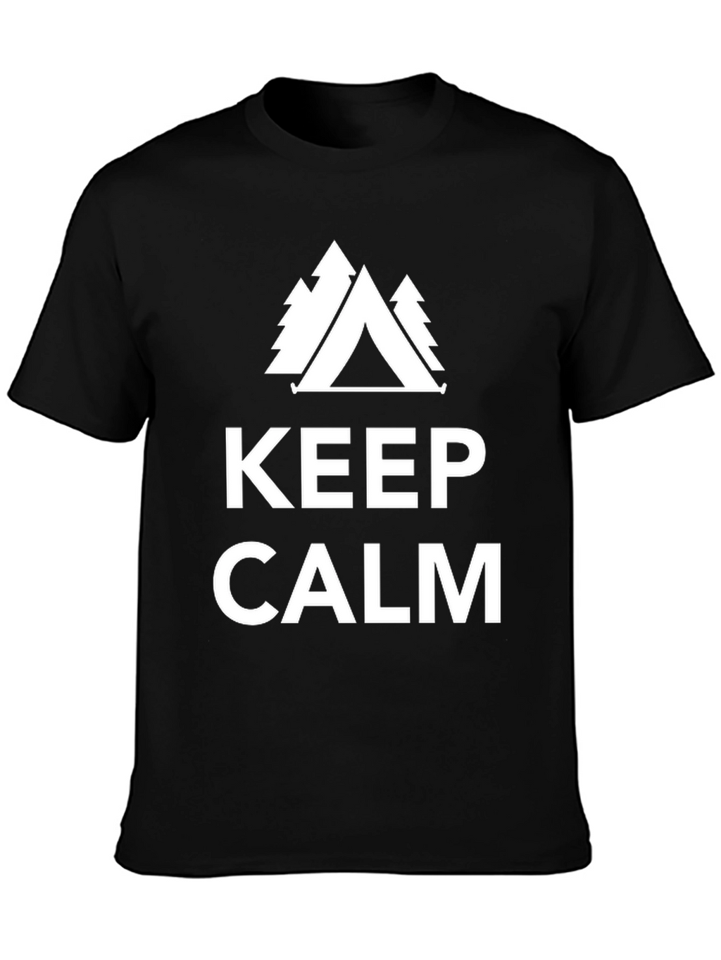 Keep Calm Camping Tee - Black Graphic T-Shirt