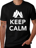 Keep Calm Camping Tee - Black Graphic T-Shirt