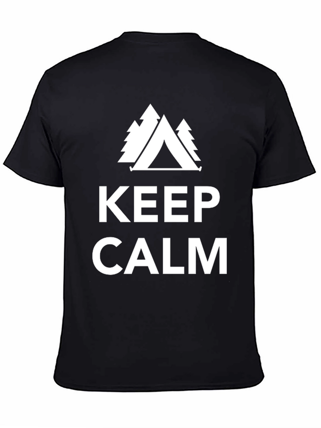 Keep Calm Camping Tee - Black Graphic T-Shirt
