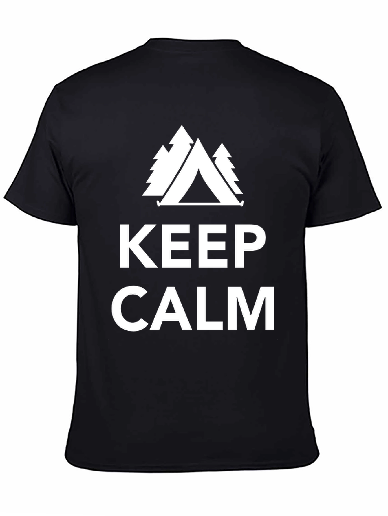 Keep Calm Camping Tee - Black Graphic T-Shirt
