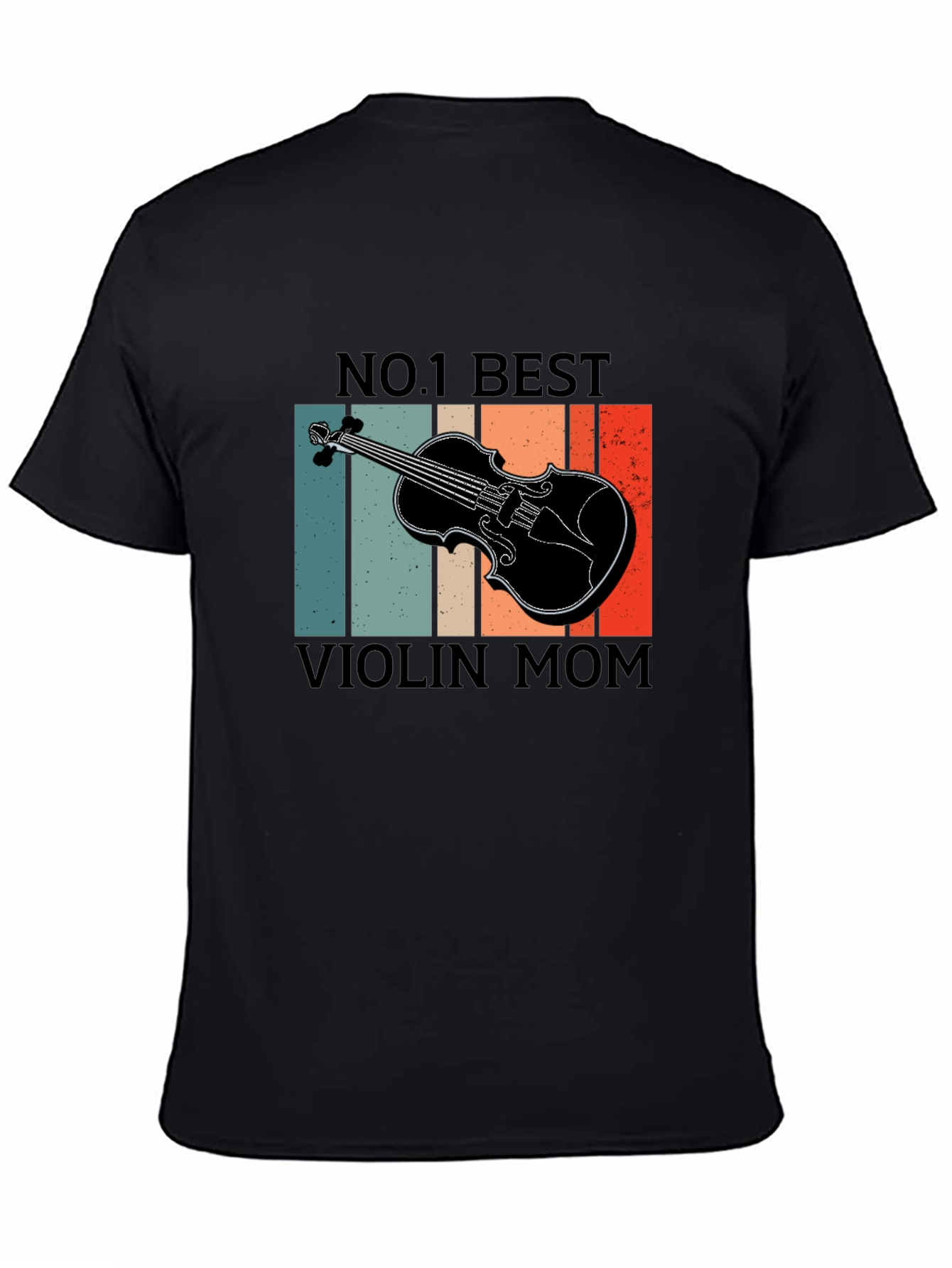 No. 1 Best Violin Mom T-Shirt - Retro Design