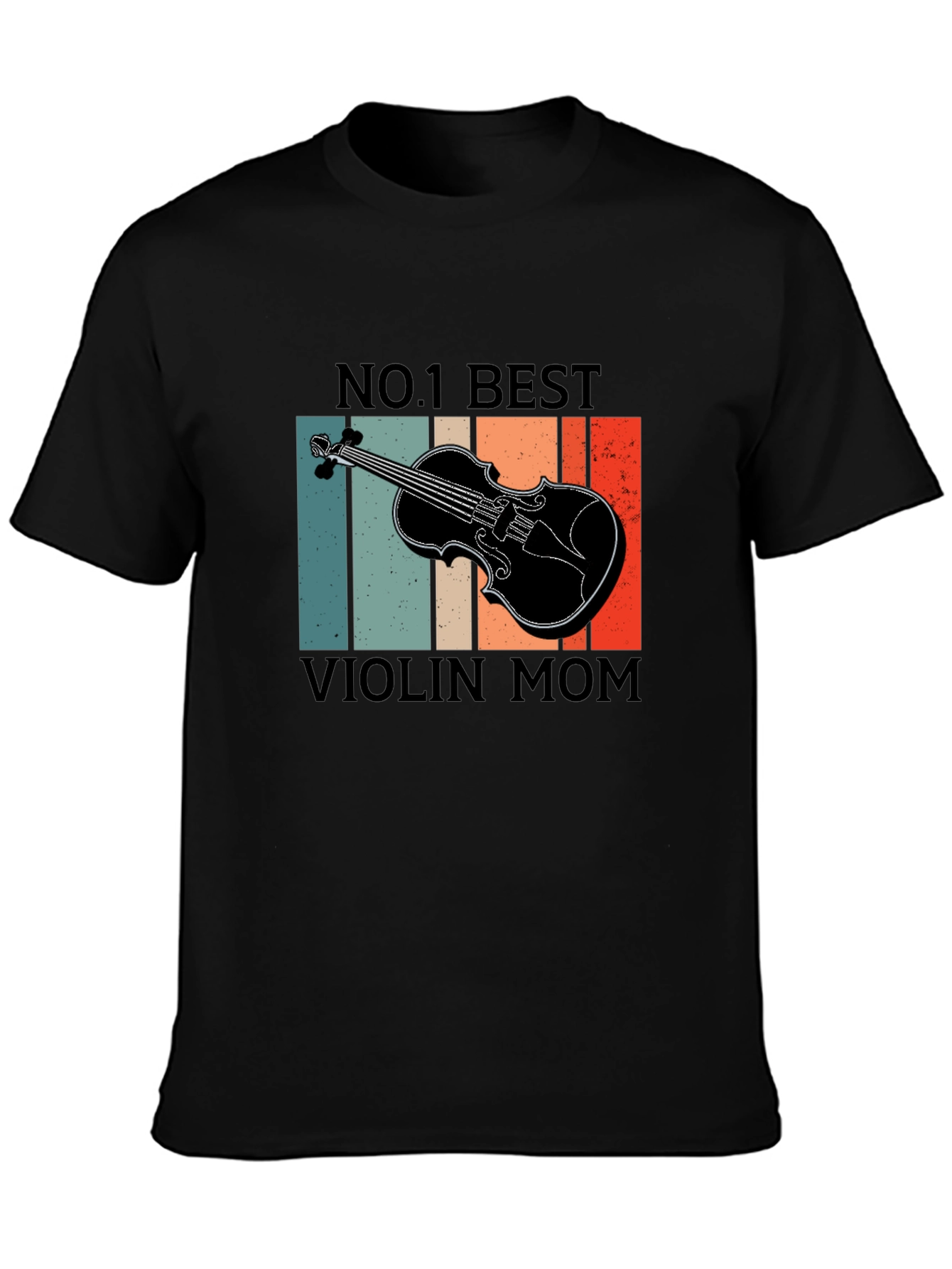 No. 1 Best Violin Mom T-Shirt - Retro Design
