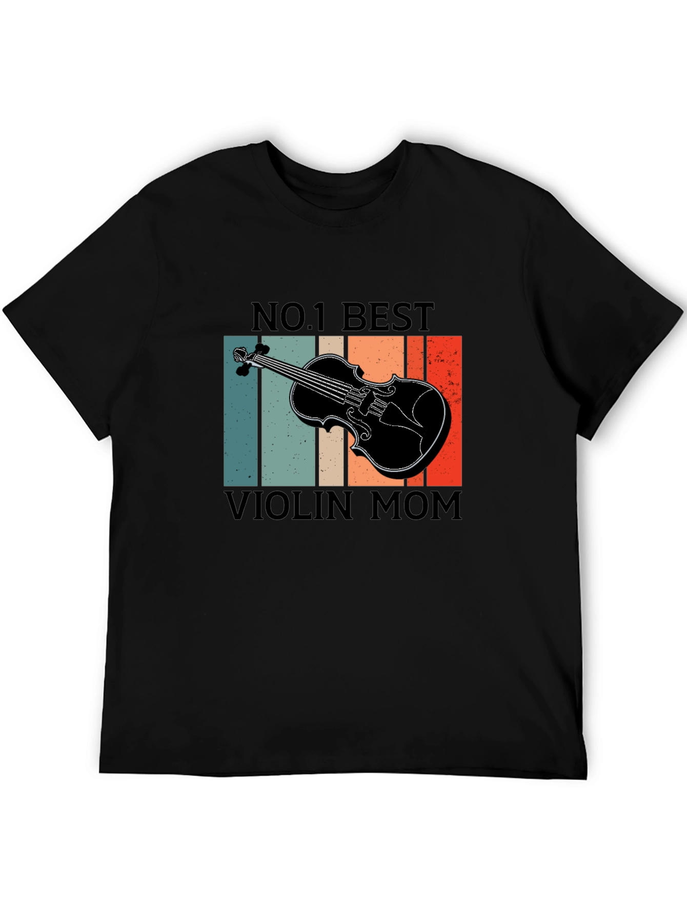 No. 1 Best Violin Mom T-Shirt - Retro Design
