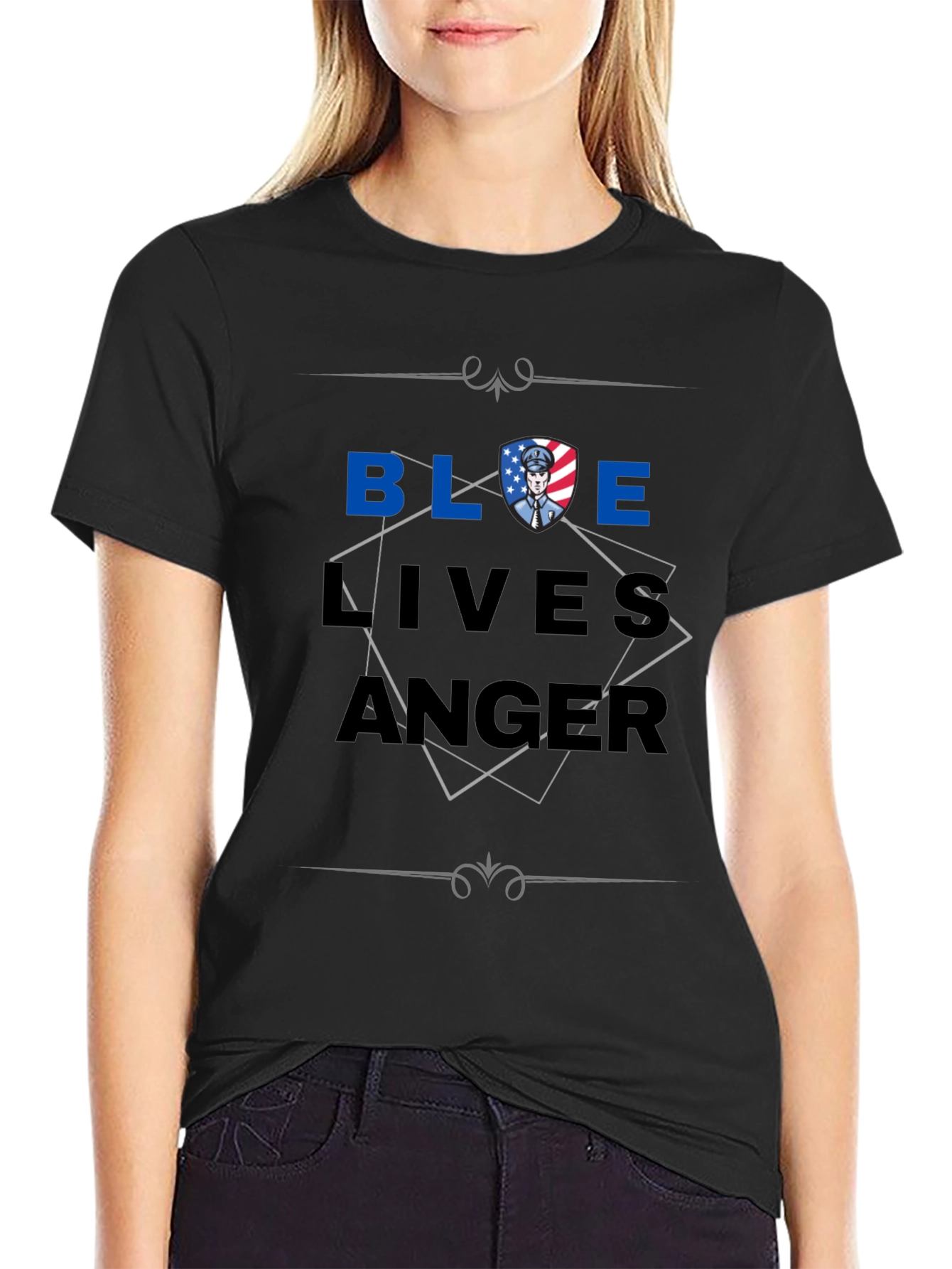 Blue Lives Matter Graphic Print T-Shirt