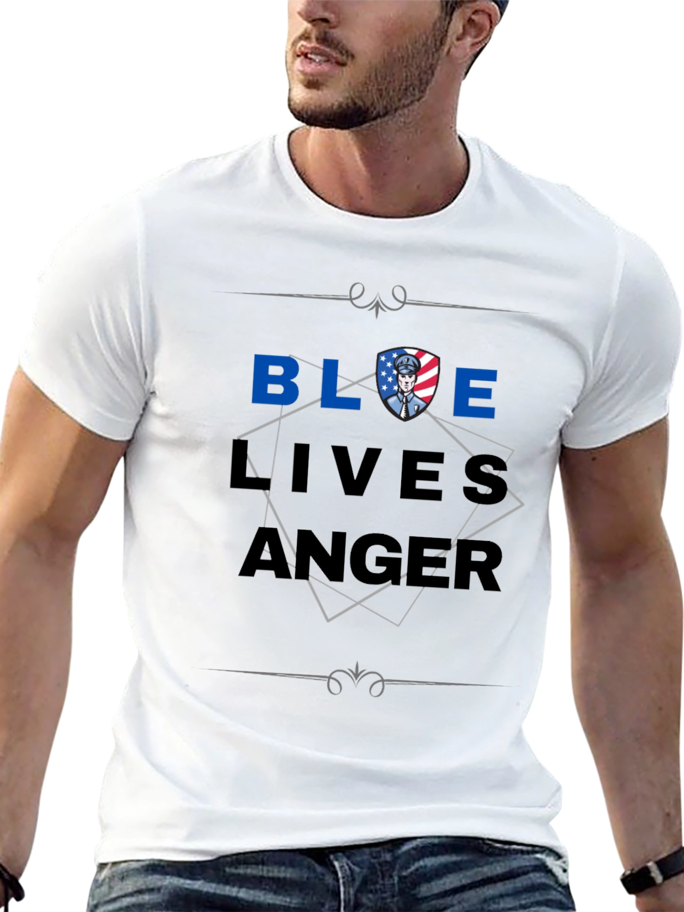 Blue Lives Matter Graphic Print T-Shirt