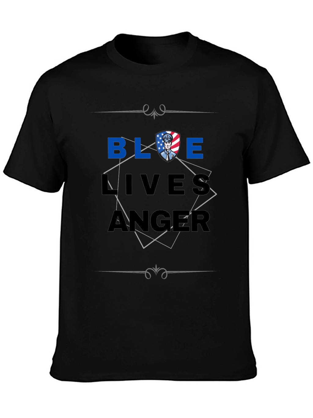 Blue Lives Matter Graphic Print T-Shirt
