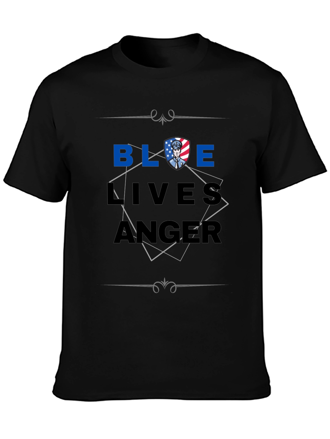 Blue Lives Matter Graphic Print T-Shirt