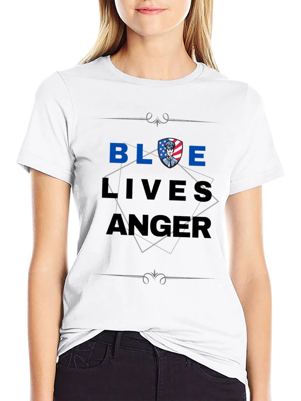 Blue Lives Matter Graphic Print T-Shirt