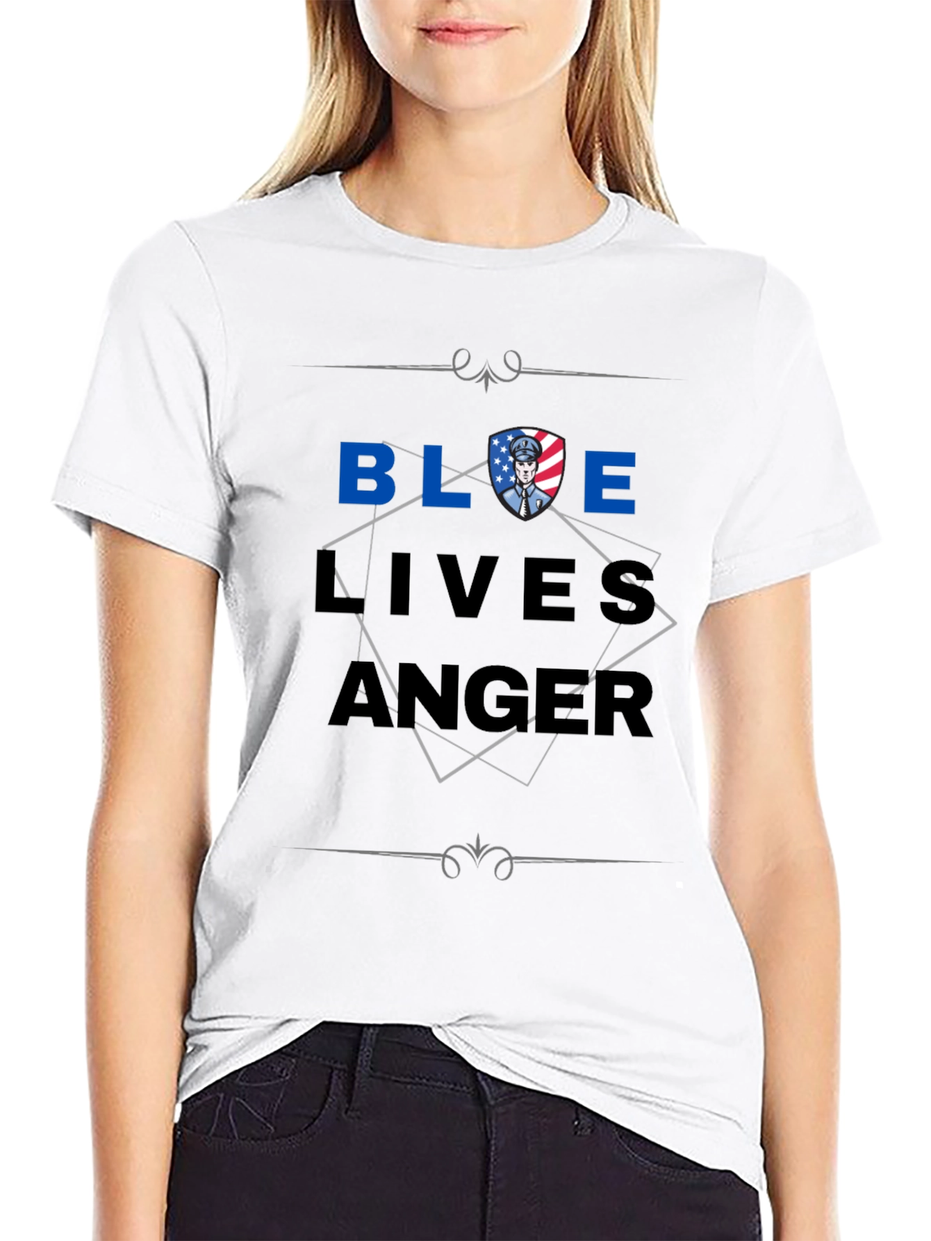 Blue Lives Matter Graphic Print T-Shirt