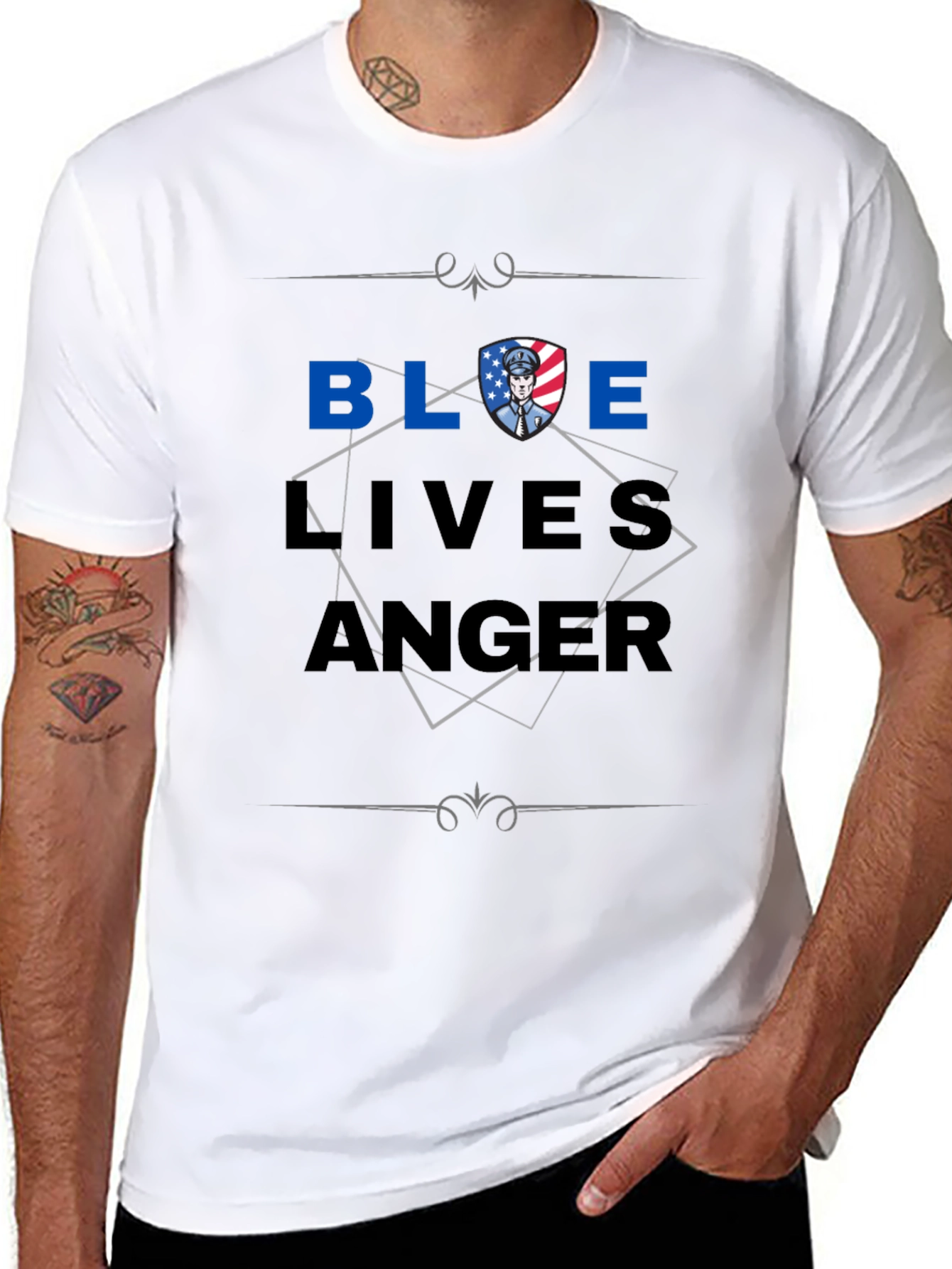 Blue Lives Matter Graphic Print T-Shirt