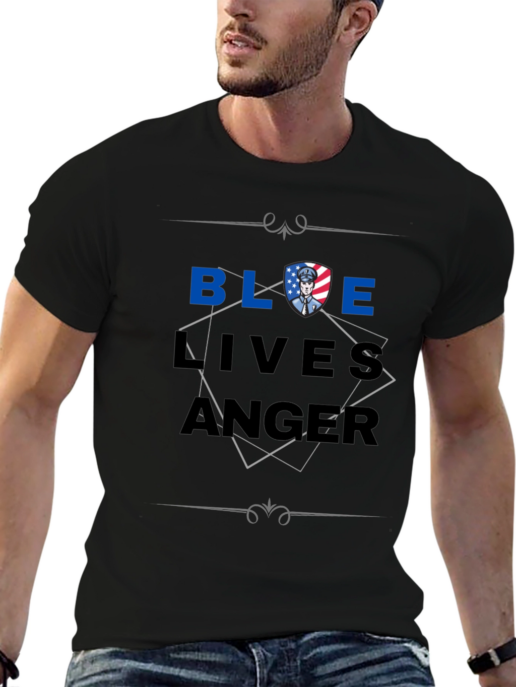 Blue Lives Matter Graphic Print T-Shirt