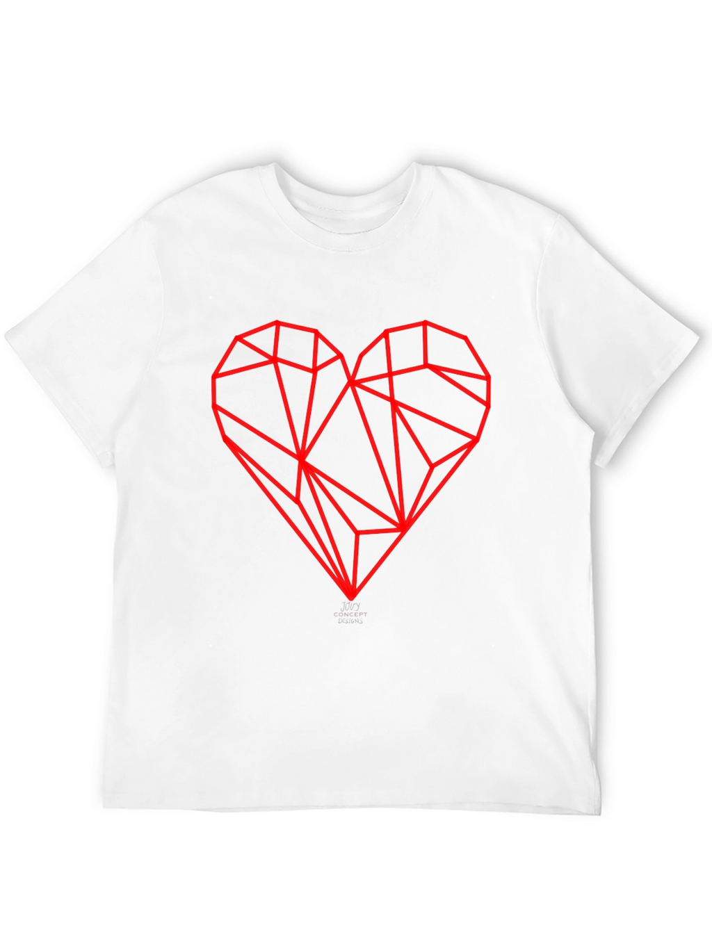 Geometric Heart Graphic Tee - Modern Streetwear