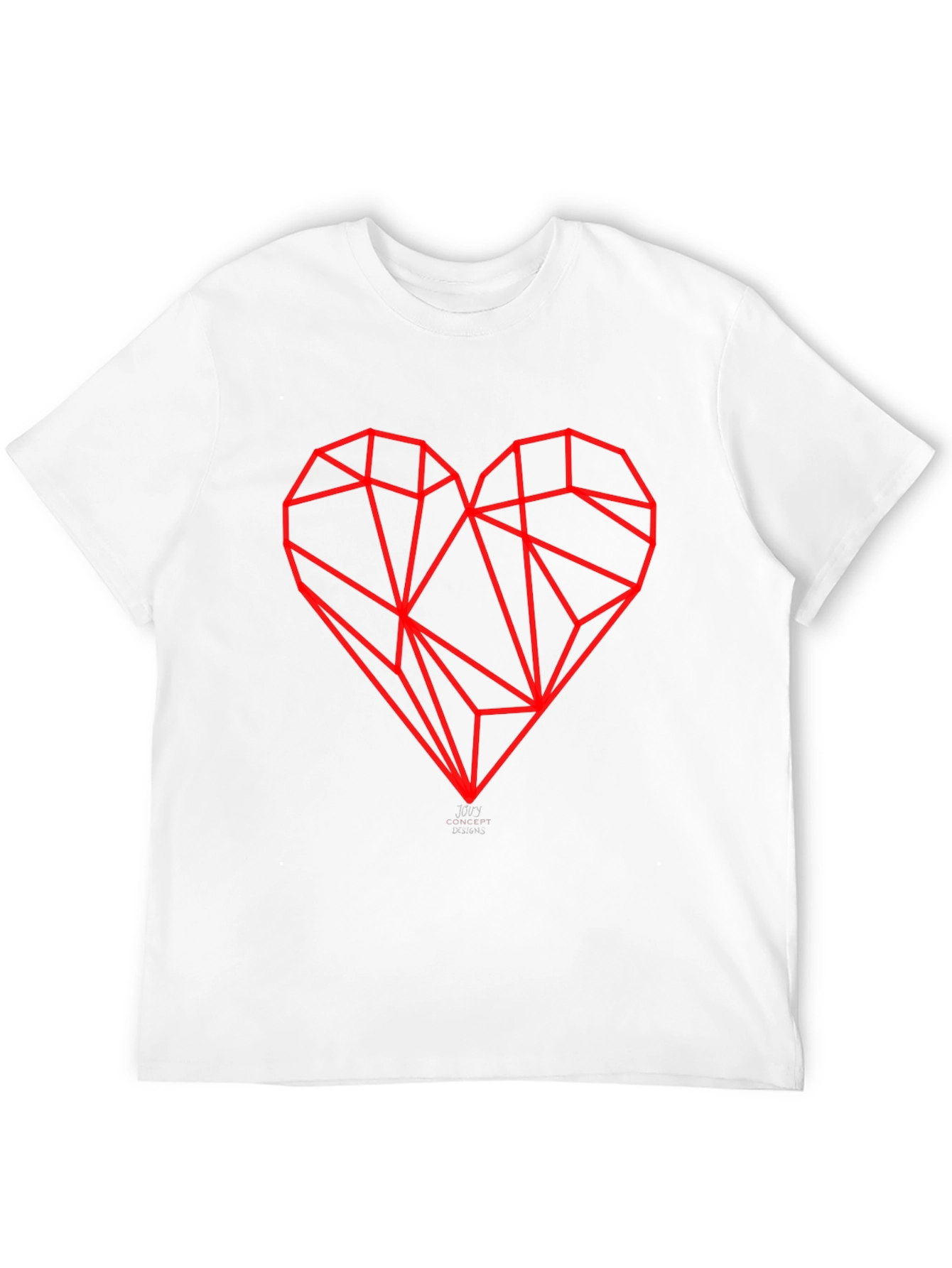 Geometric Heart Graphic Tee - Modern Streetwear