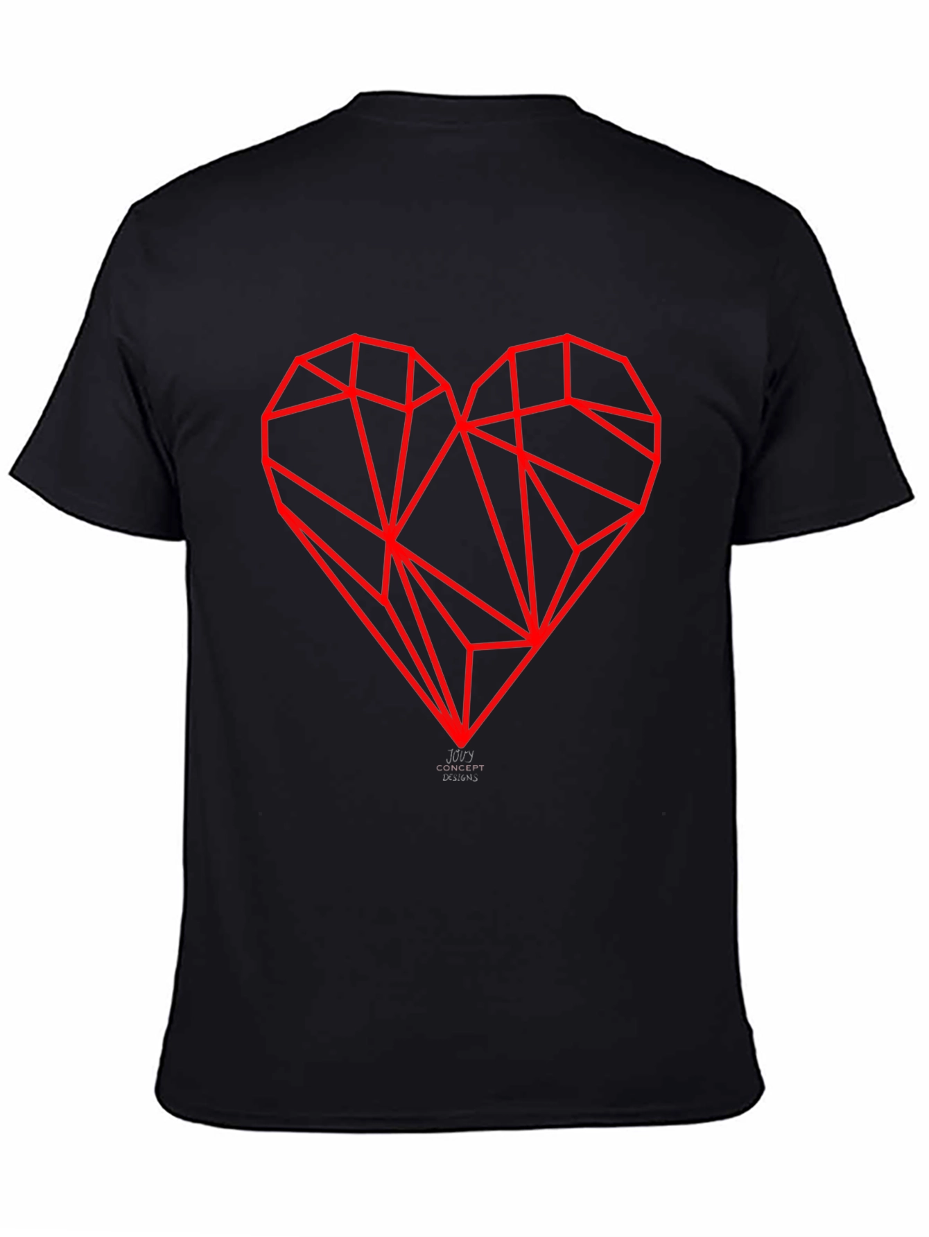 Geometric Heart Graphic Tee - Modern Streetwear