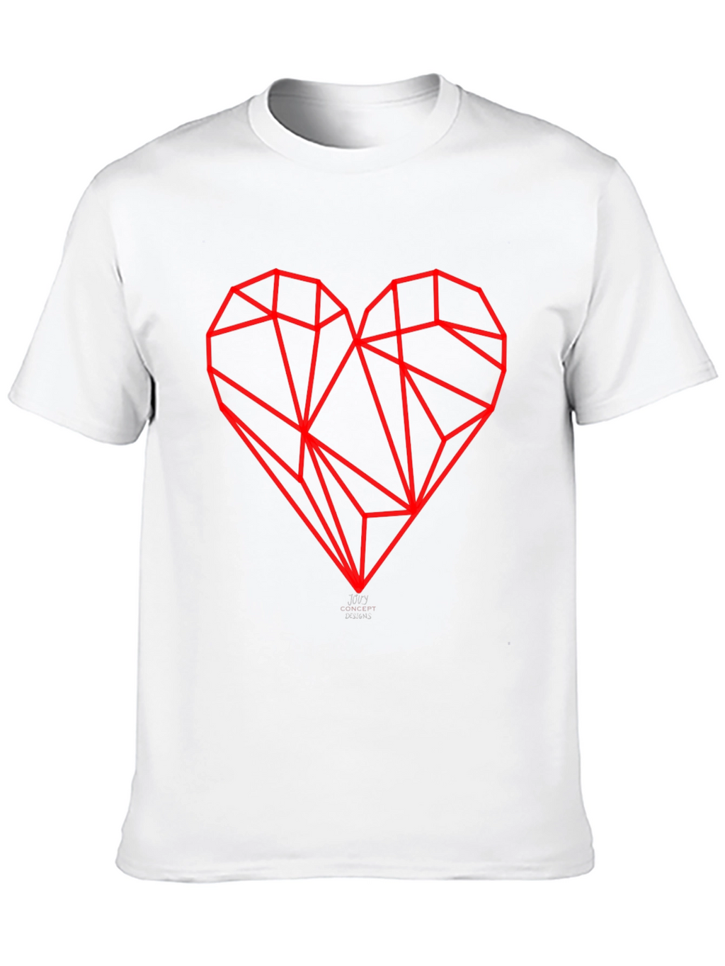 Geometric Heart Graphic Tee - Modern Streetwear