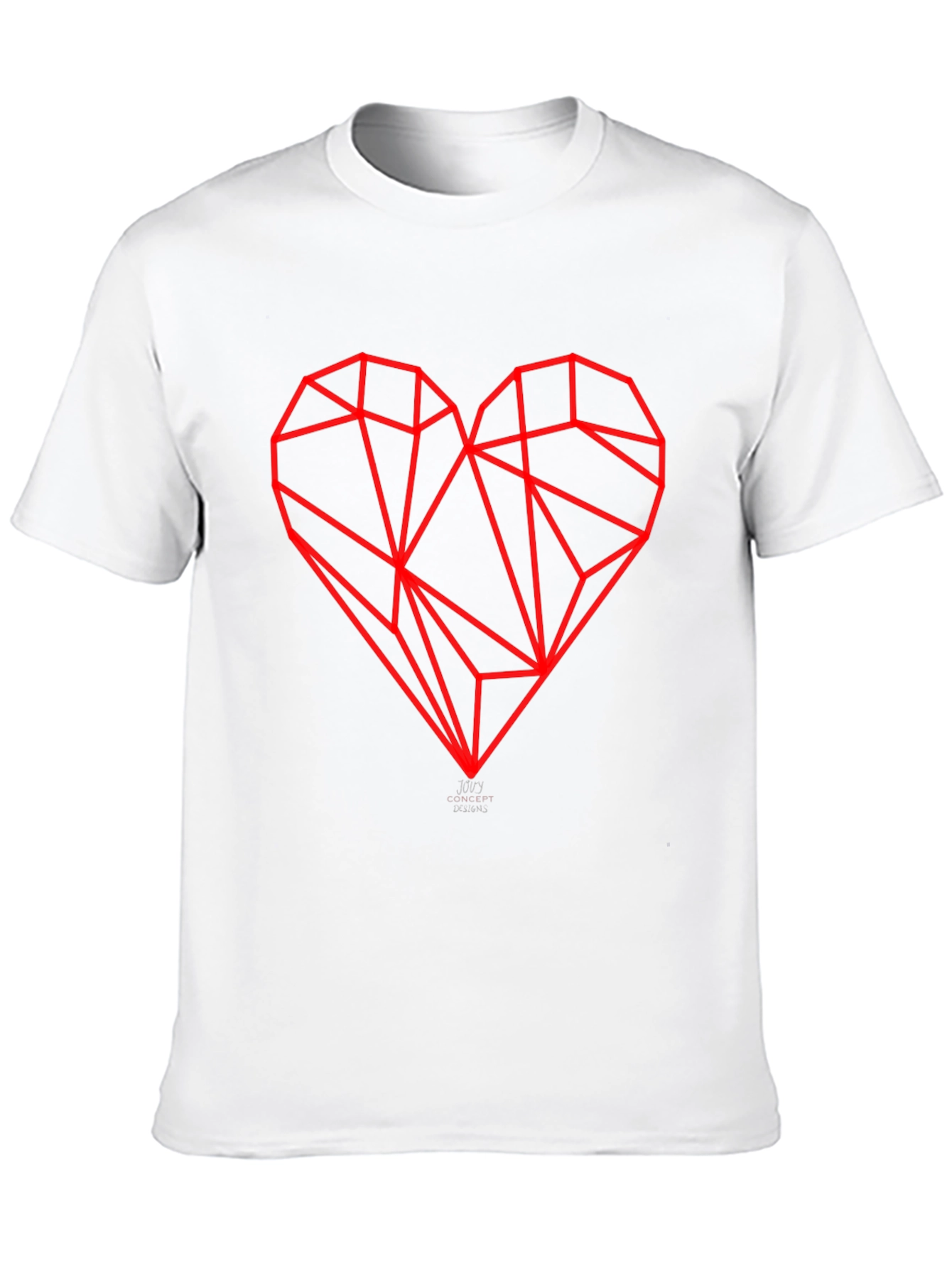 Geometric Heart Graphic Tee - Modern Streetwear