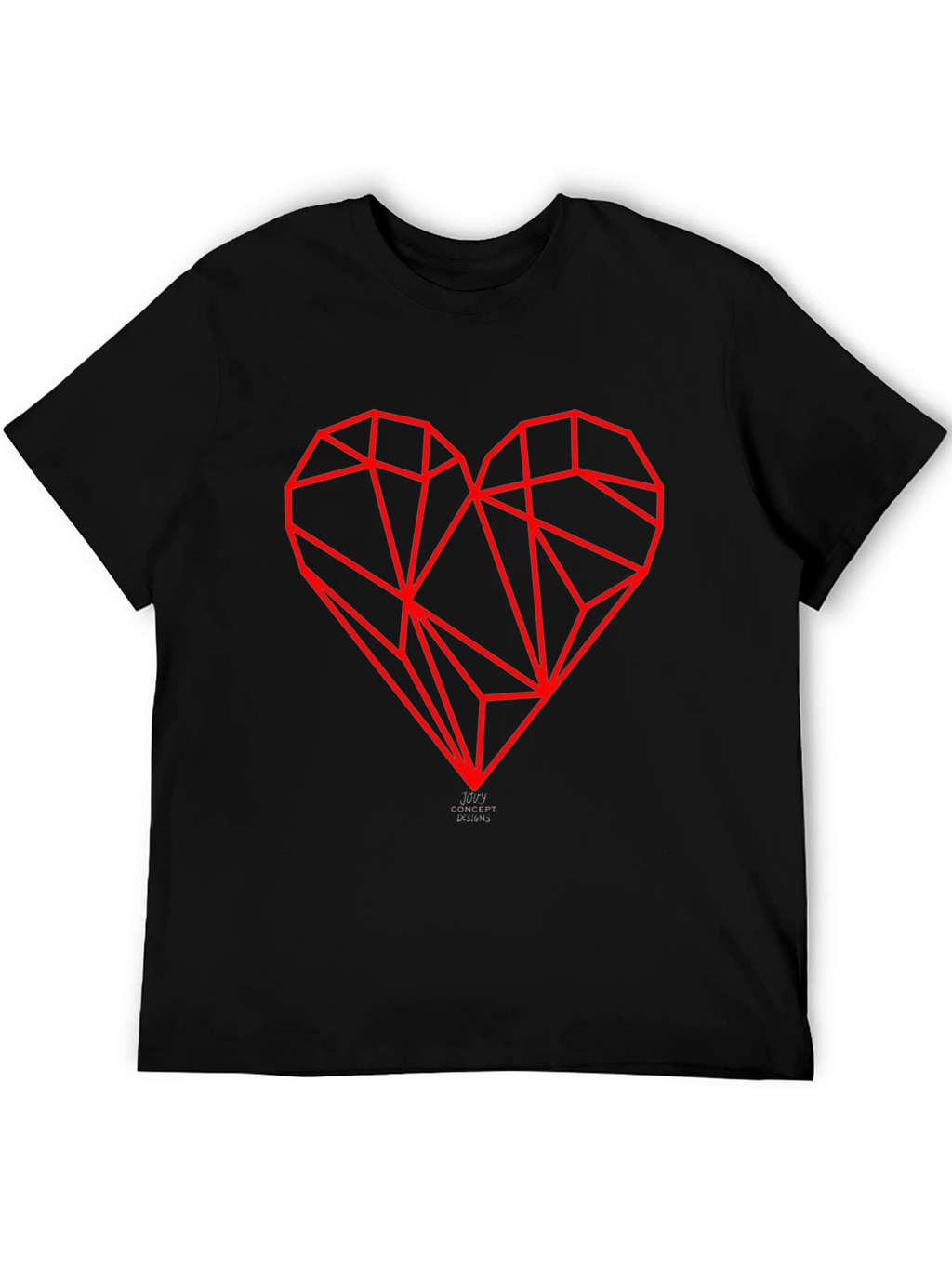 Geometric Heart Graphic Tee - Modern Streetwear