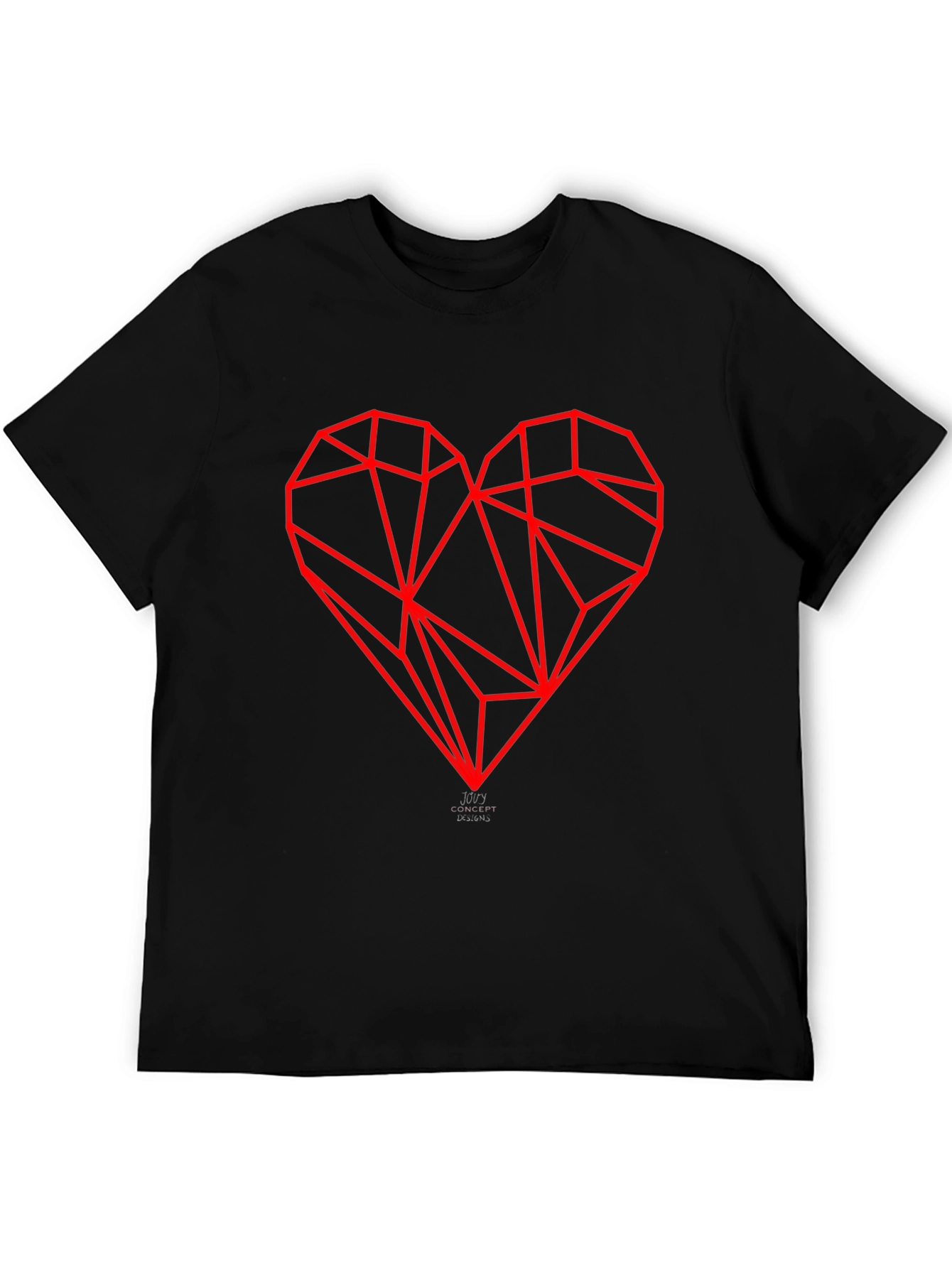 Geometric Heart Graphic Tee - Modern Streetwear