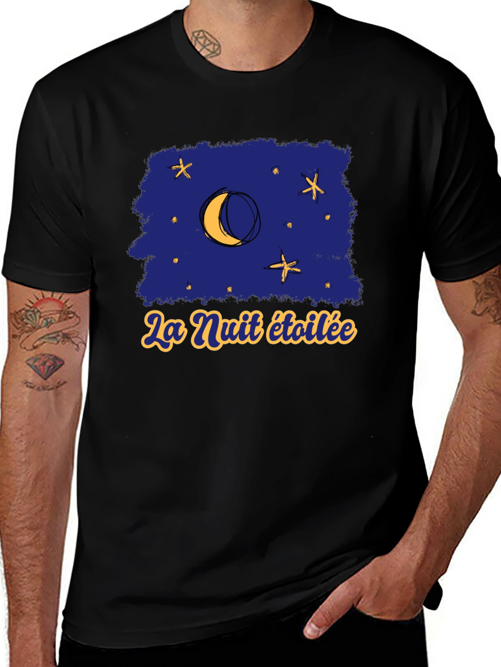 Starry Night T-Shirt - La Nuit Étoilée Graphic Tee