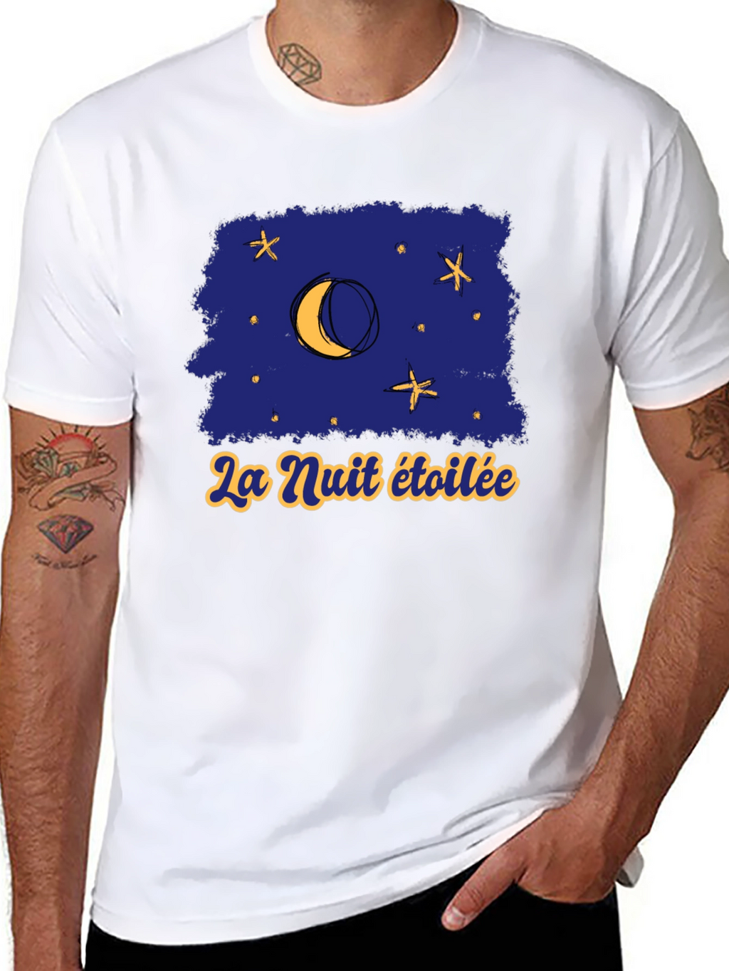 Starry Night T-Shirt - La Nuit Étoilée Graphic Tee