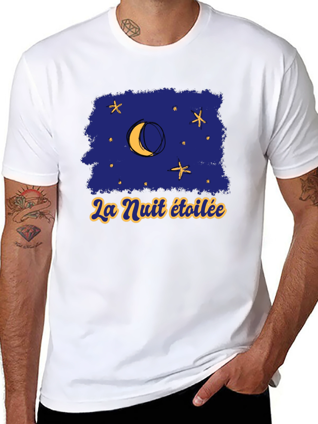 Starry Night T-Shirt - La Nuit Étoilée Graphic Tee