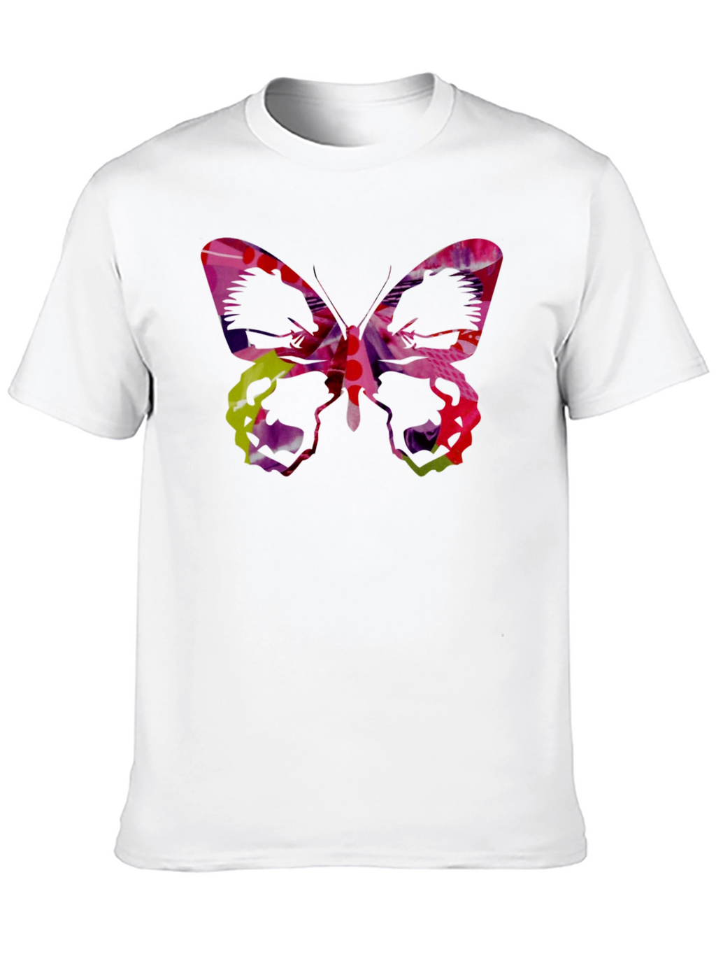Butterfly Graphic Black Tee - Artistic Design