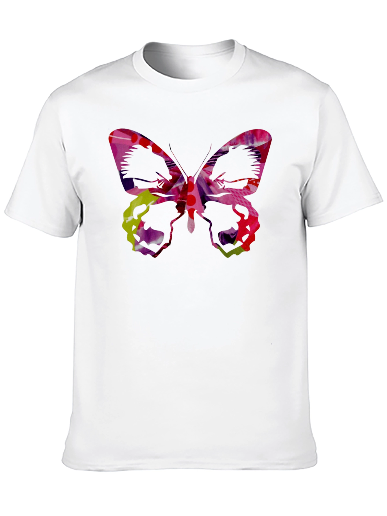 Butterfly Graphic Black Tee - Artistic Design