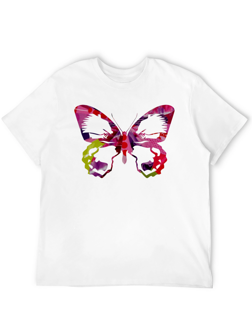 Butterfly Graphic Black Tee - Artistic Design