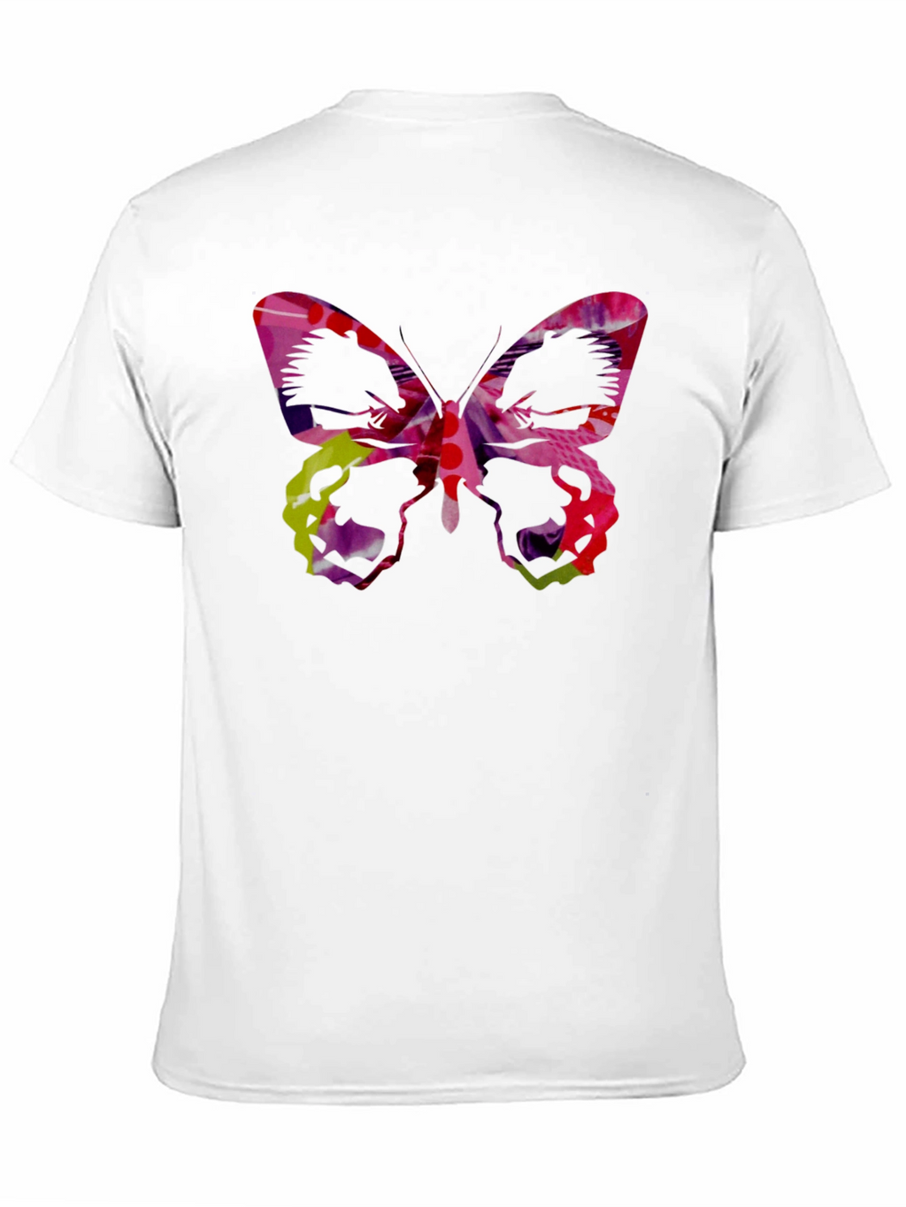 Butterfly Graphic Black Tee - Artistic Design