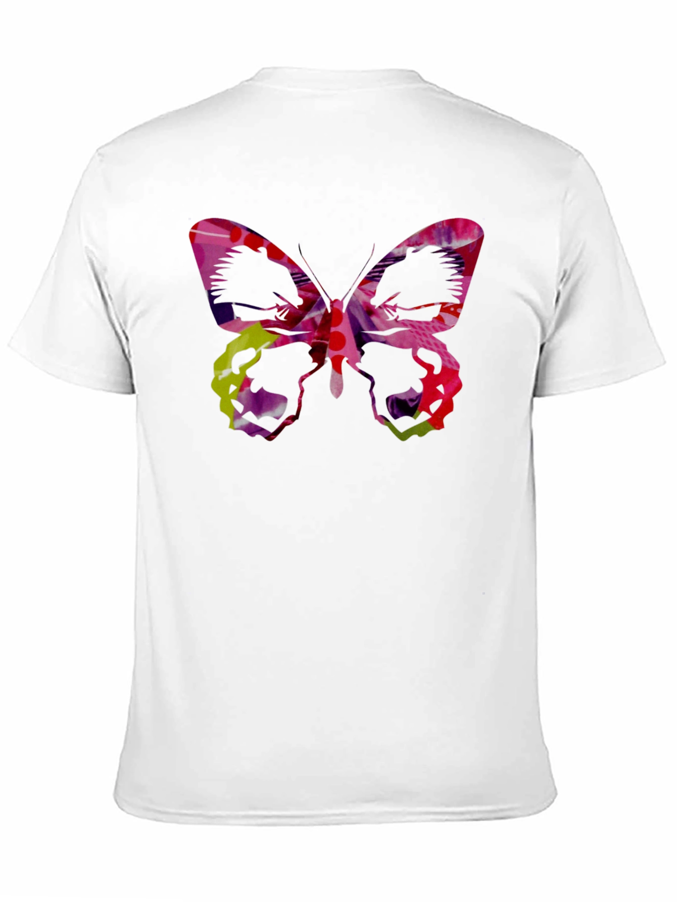 Butterfly Graphic Black Tee - Artistic Design
