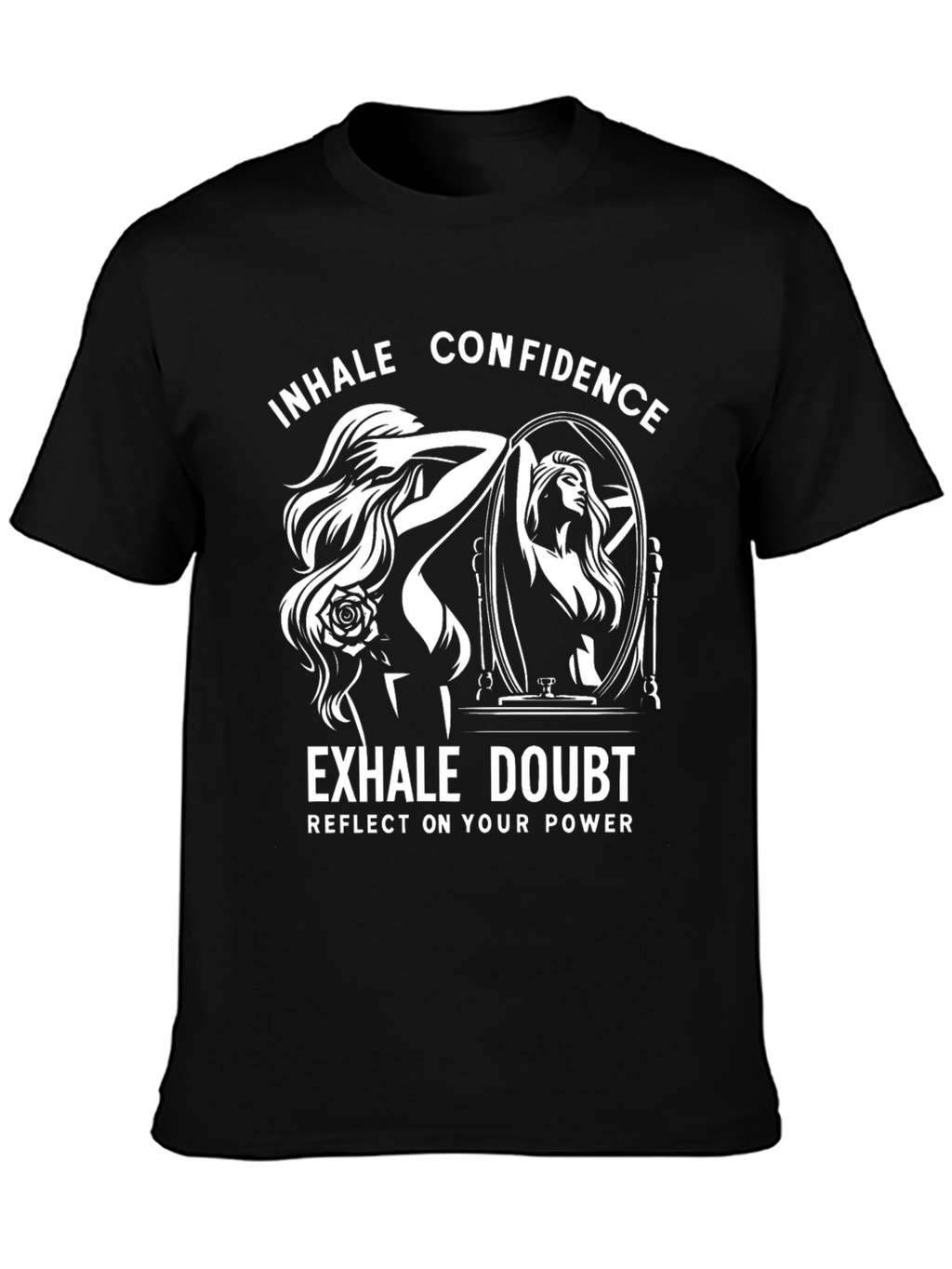 Inhale Confidence Black Graphic Tee