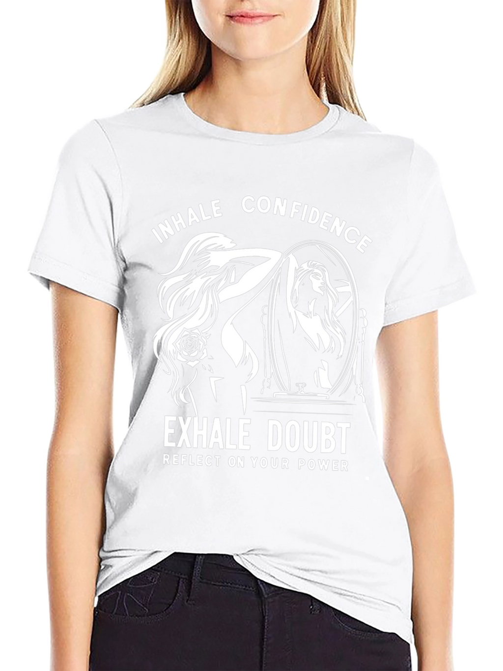Inhale Confidence Black Graphic Tee
