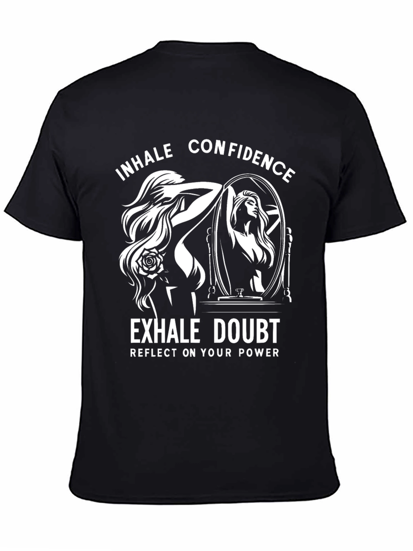 Inhale Confidence Black Graphic Tee