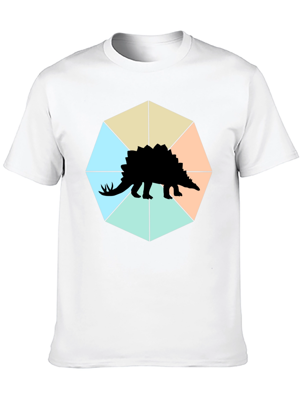 Stegosaurus Tee: Geometric Dino Style!