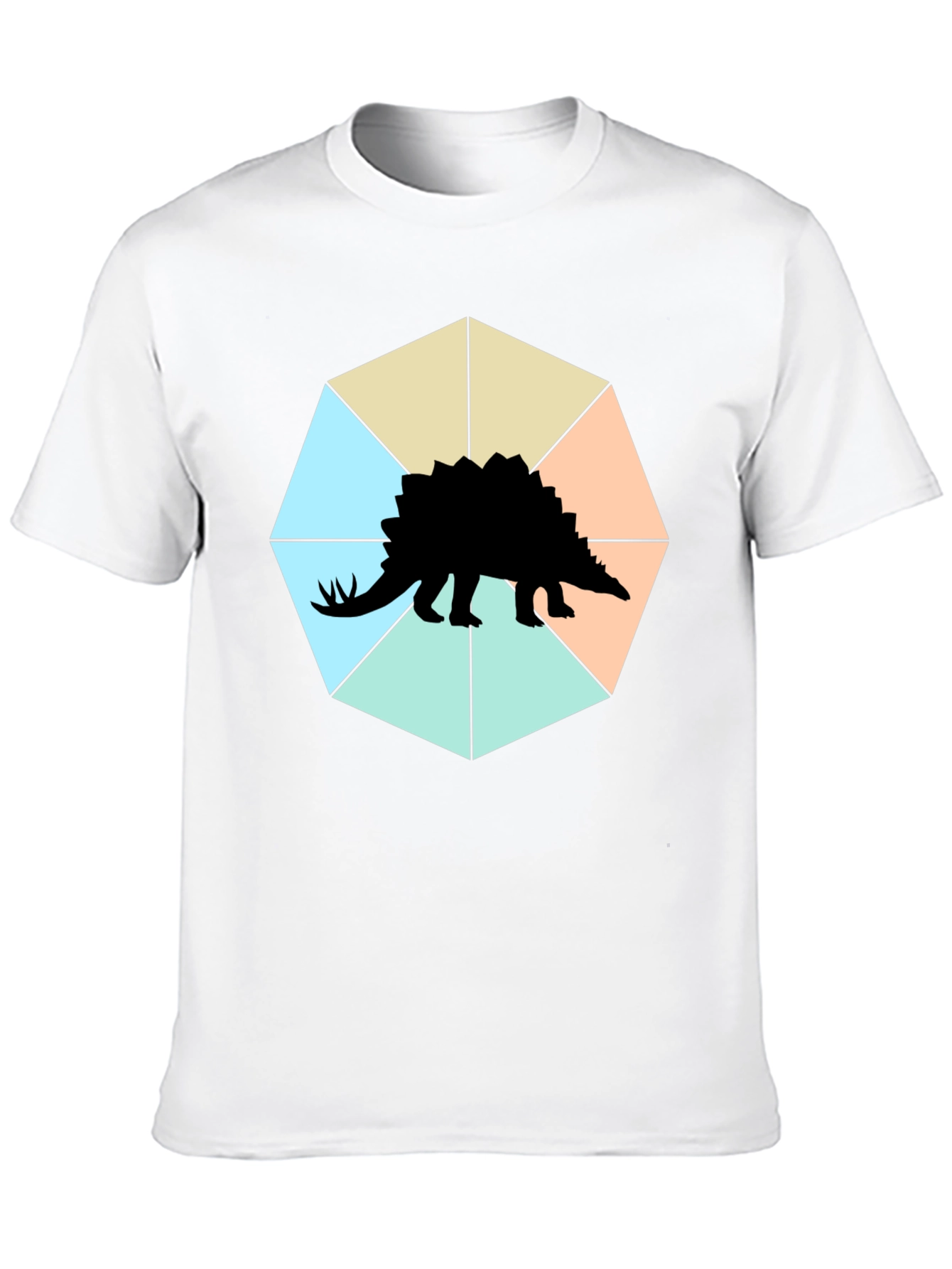 Stegosaurus Tee: Geometric Dino Style!