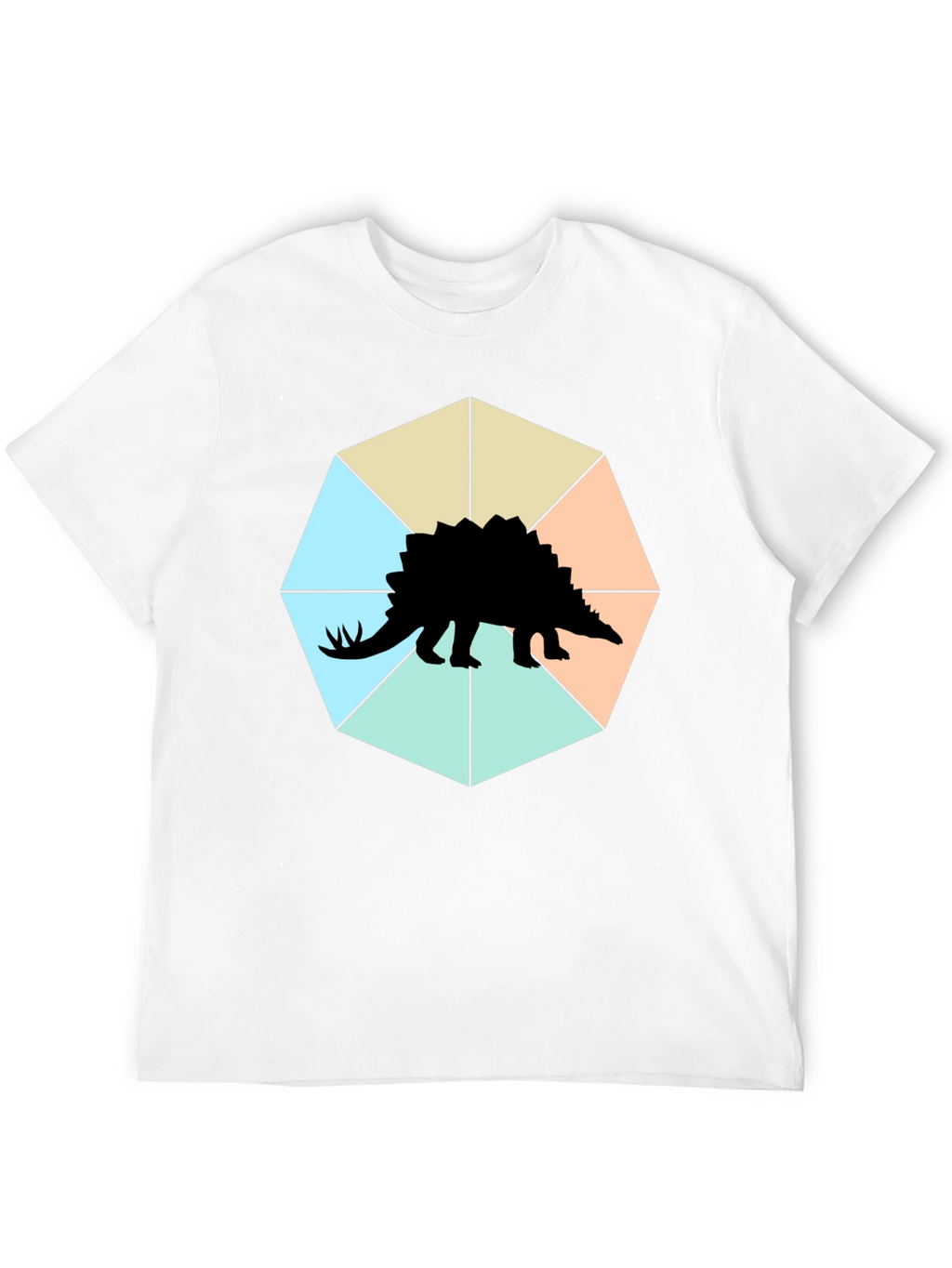 Stegosaurus Tee: Geometric Dino Style!
