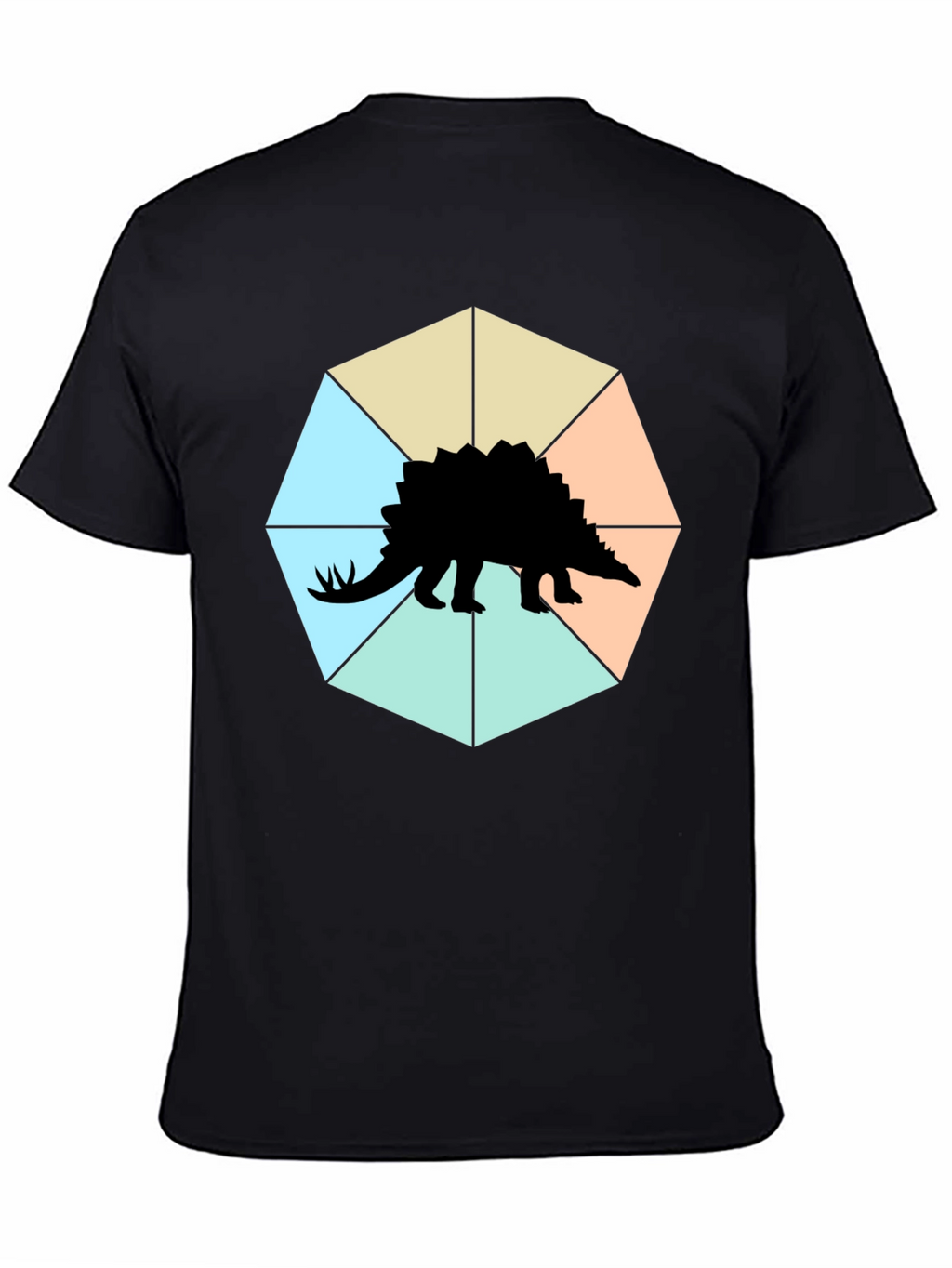 Stegosaurus Tee: Geometric Dino Style!