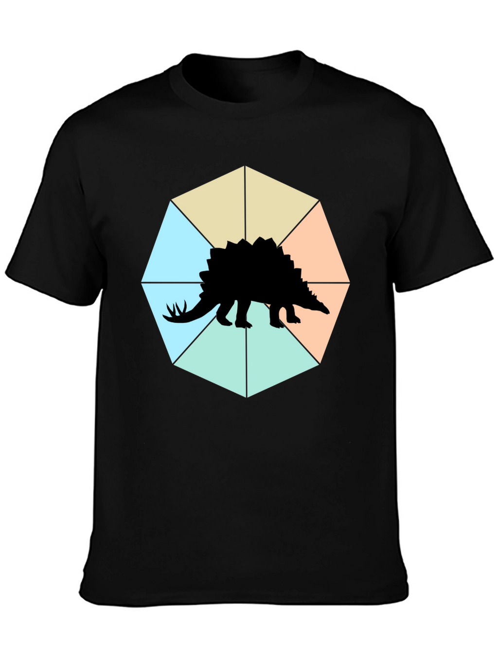 Stegosaurus Tee: Geometric Dino Style!