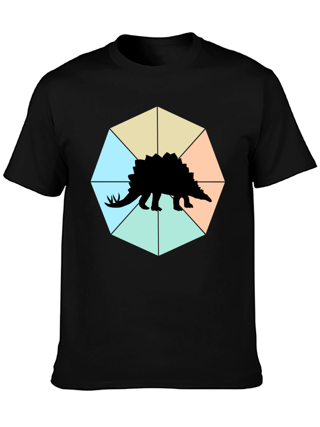 Stegosaurus Tee: Geometric Dino Style!