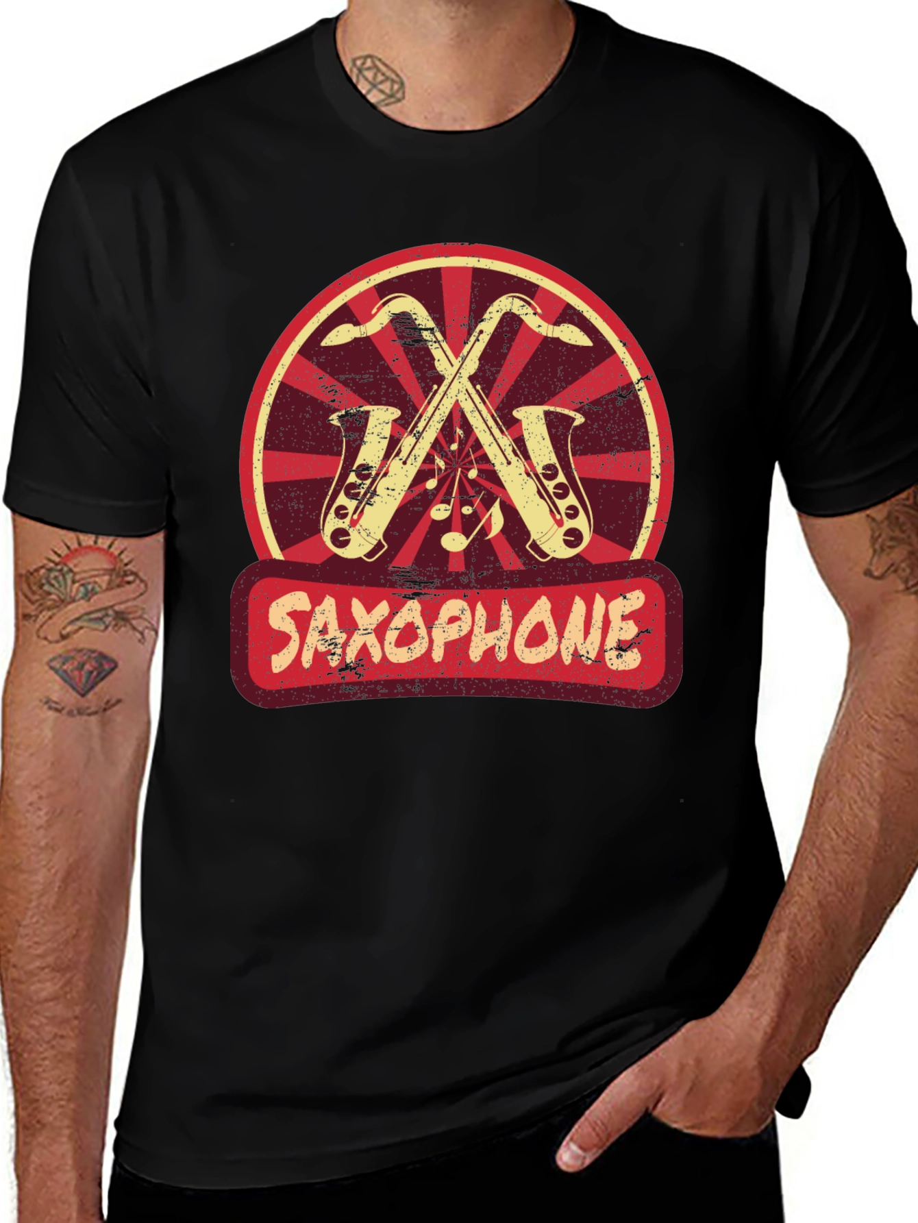 Saxophone Music T-Shirt Vintage Style