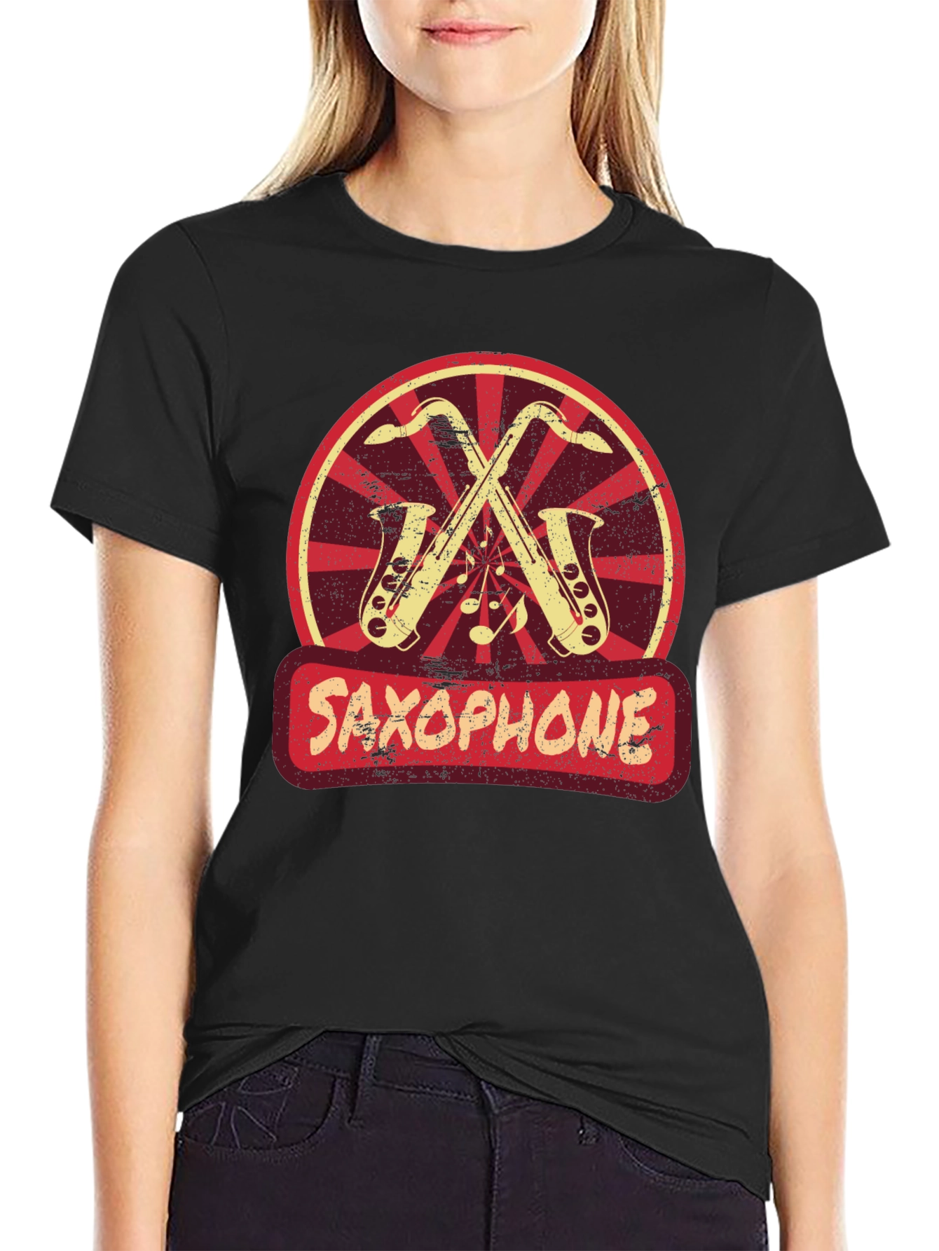 Saxophone Music T-Shirt Vintage Style