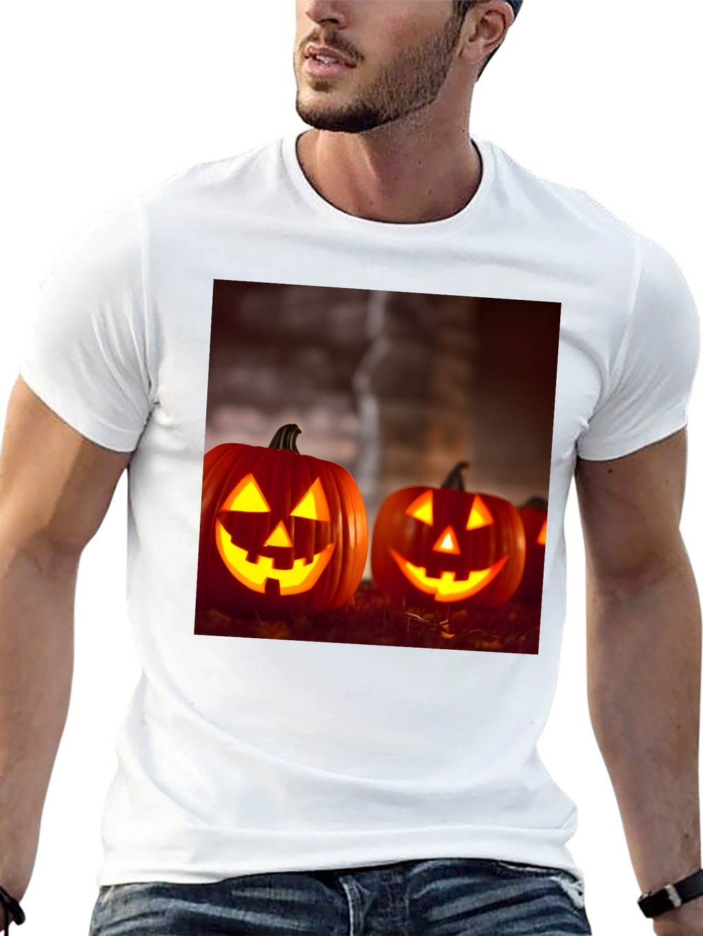 Halloween Pumpkin T-Shirt - Festive Graphic Tee