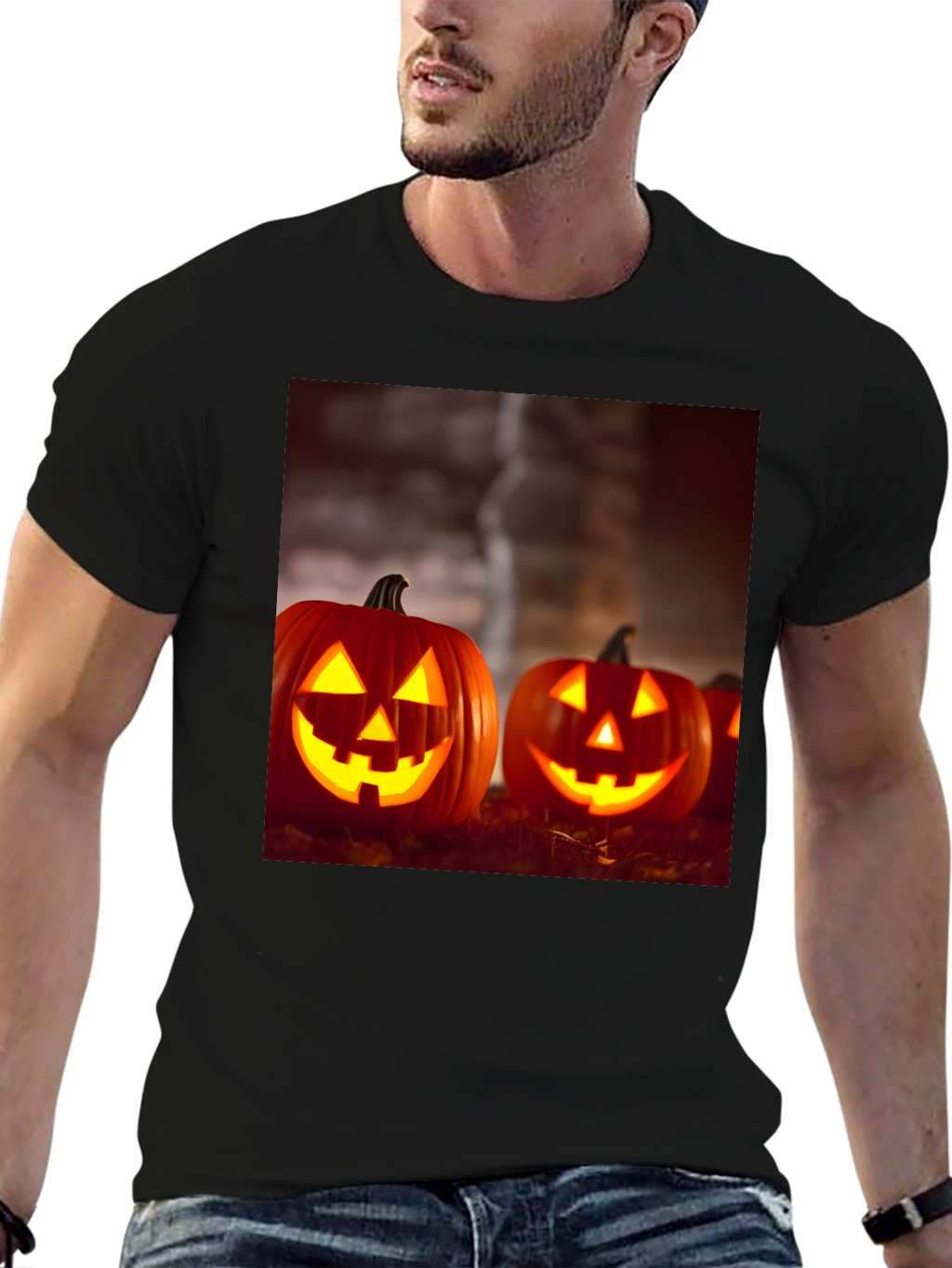 Halloween Pumpkin T-Shirt - Festive Graphic Tee