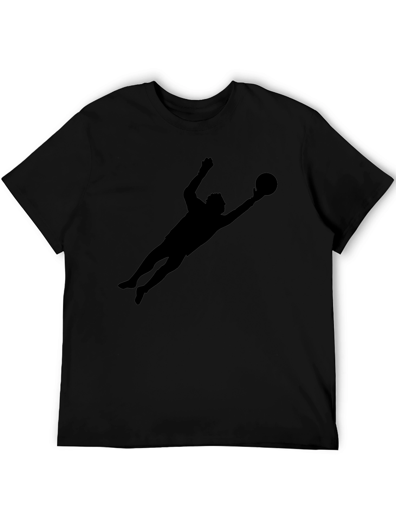 Goalkeeper Silhouette T-Shirt - Sleek Black Tee