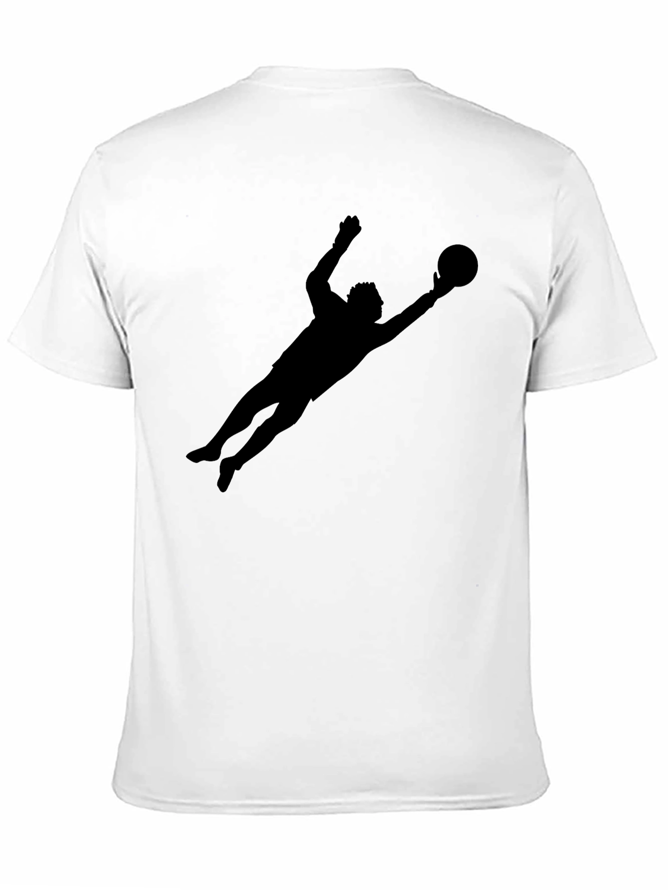 Goalkeeper Silhouette T-Shirt - Sleek Black Tee