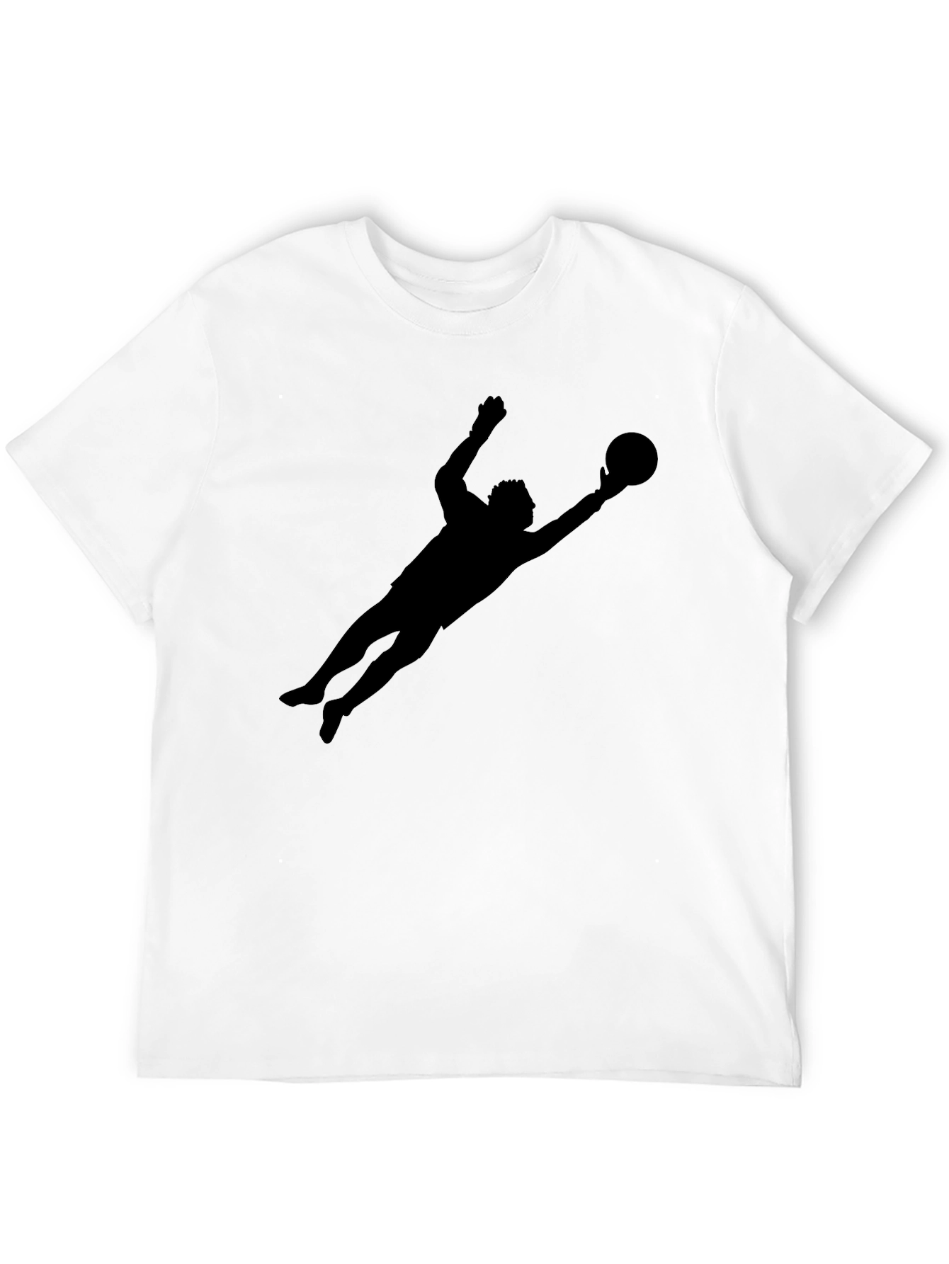 Goalkeeper Silhouette T-Shirt - Sleek Black Tee