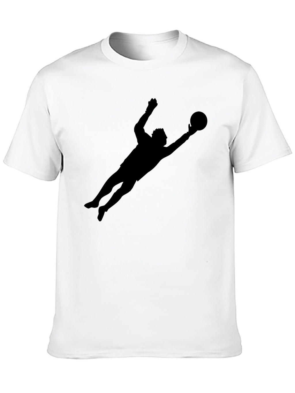 Goalkeeper Silhouette T-Shirt - Sleek Black Tee