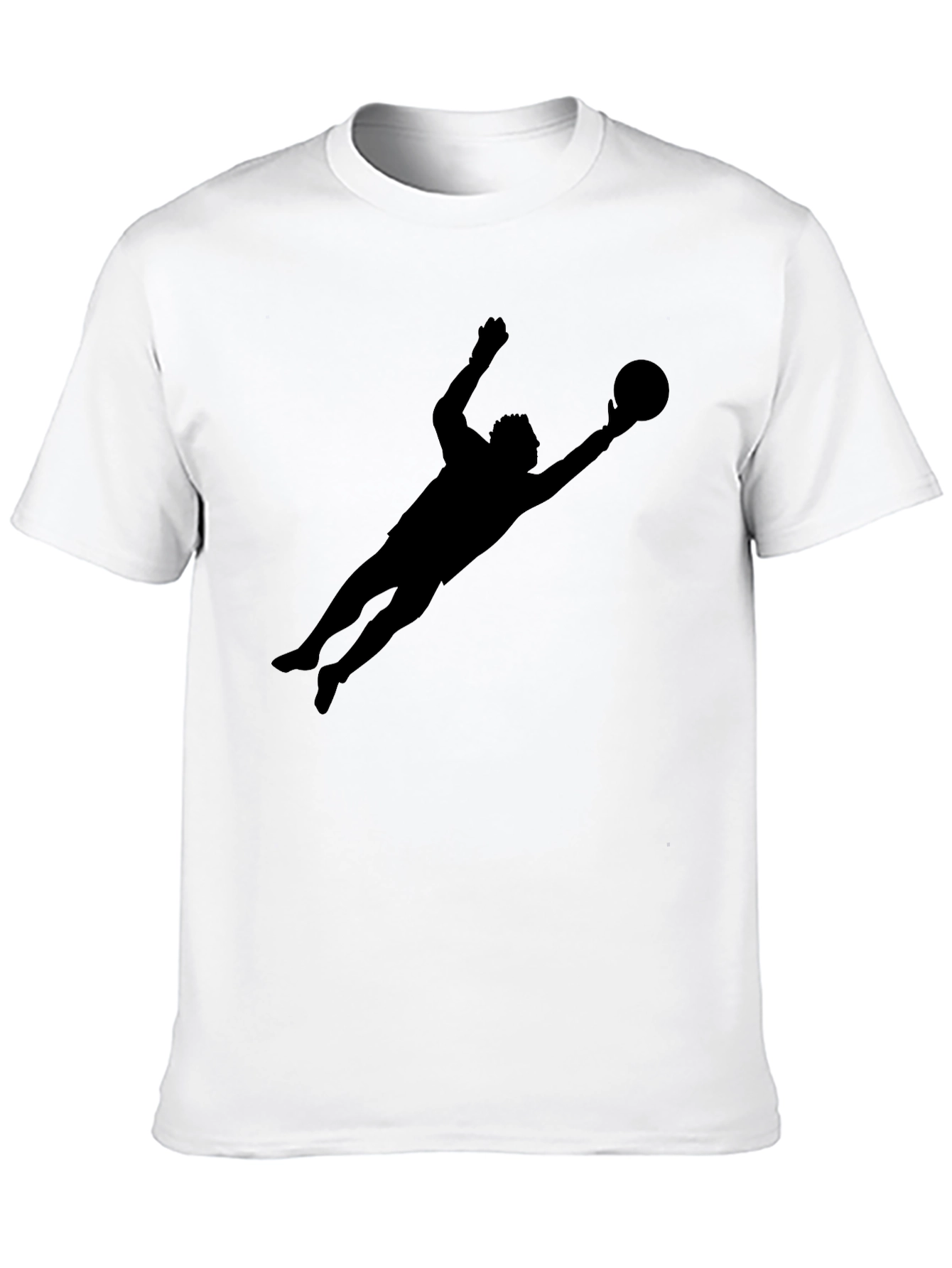 Goalkeeper Silhouette T-Shirt - Sleek Black Tee
