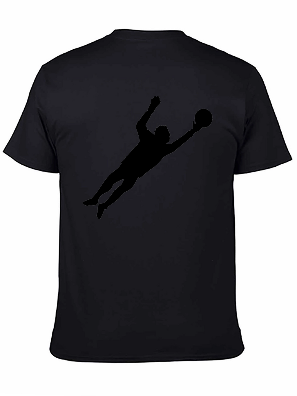 Goalkeeper Silhouette T-Shirt - Sleek Black Tee